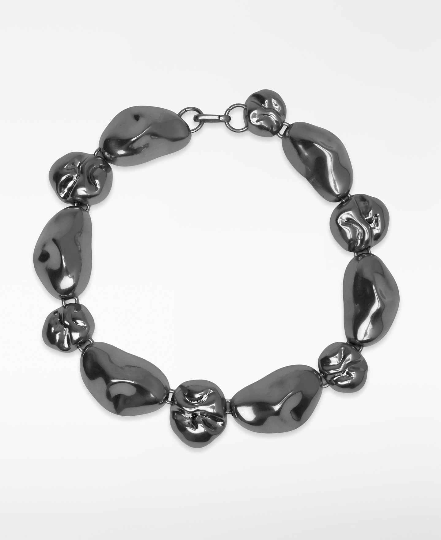 Organic-shaped pieces necklace image number 0