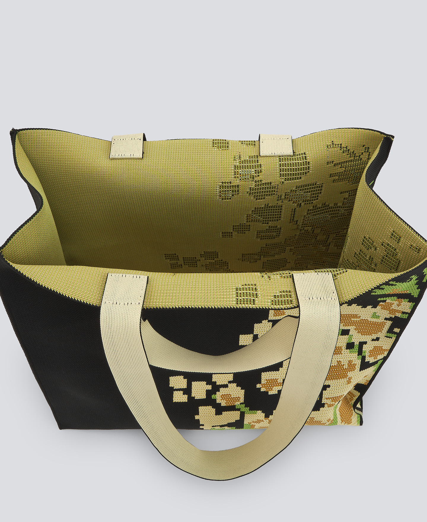 Printed knit maxi shopper bag woman image number 2