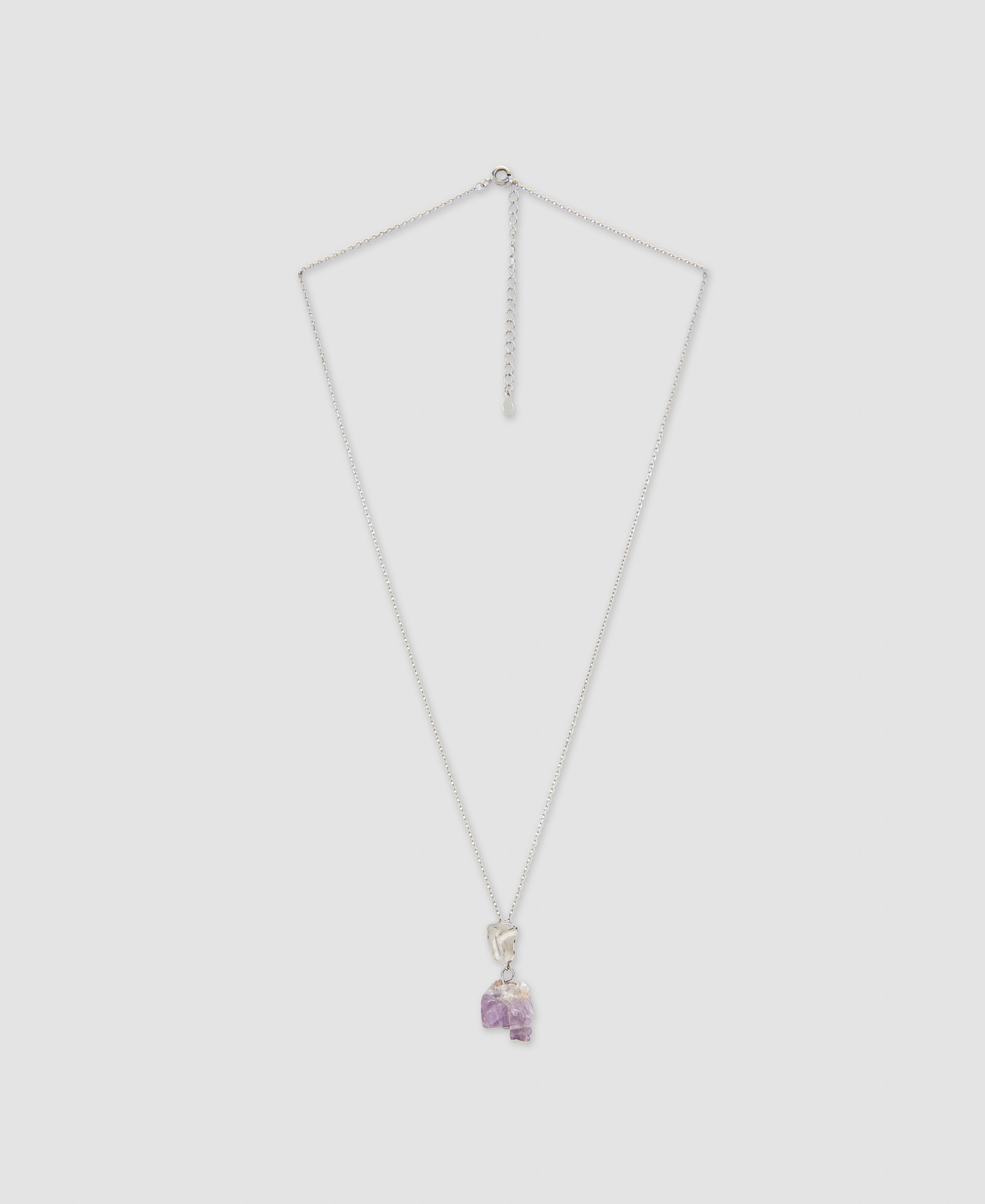 Silver and natural stone necklace image number 0