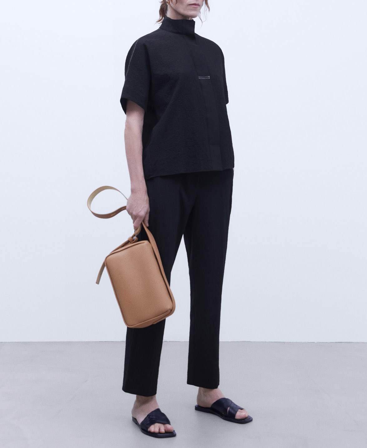 Ethical cotton ankle wide trousers image number 1