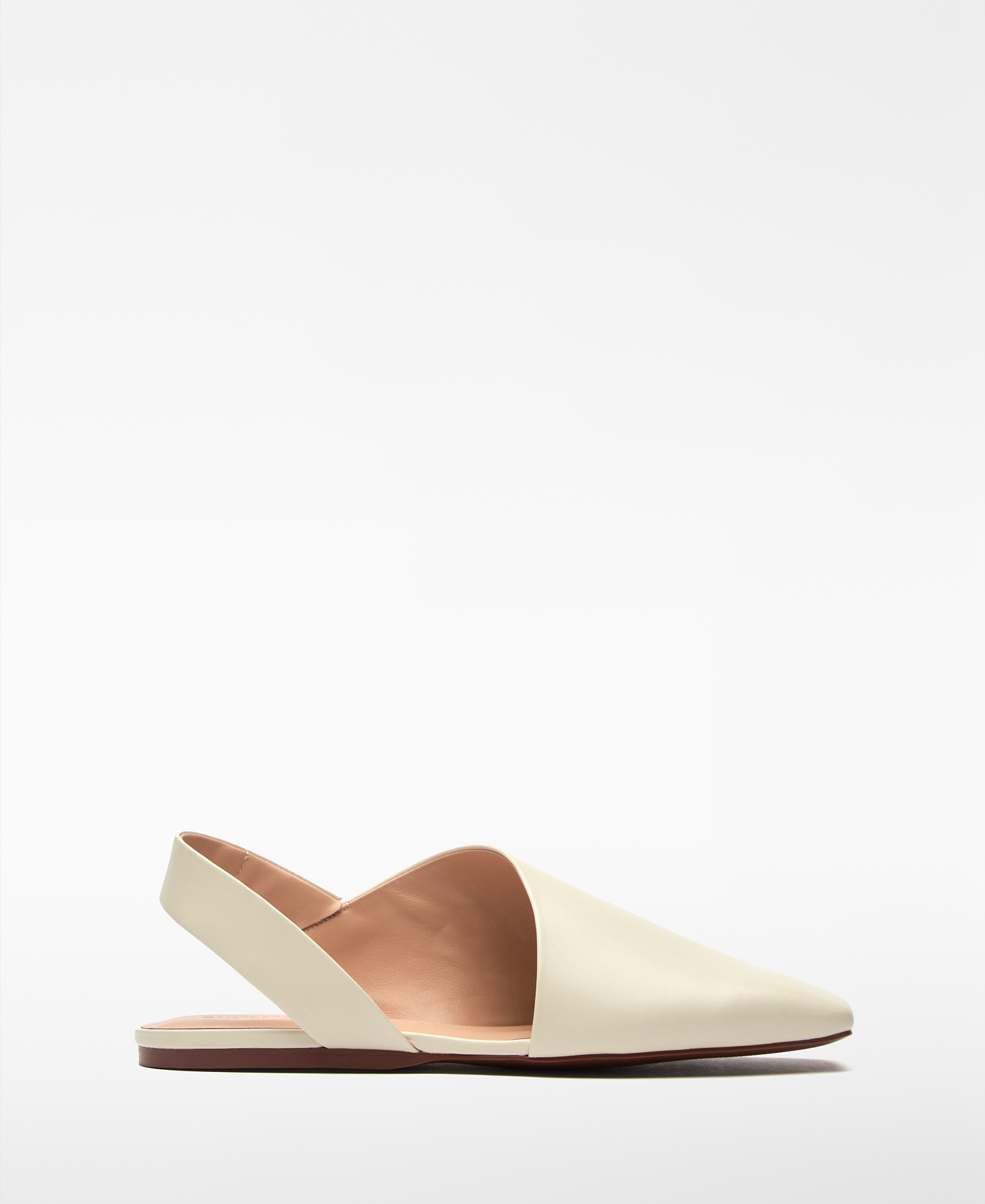 Leather slingback flat woman image number 0