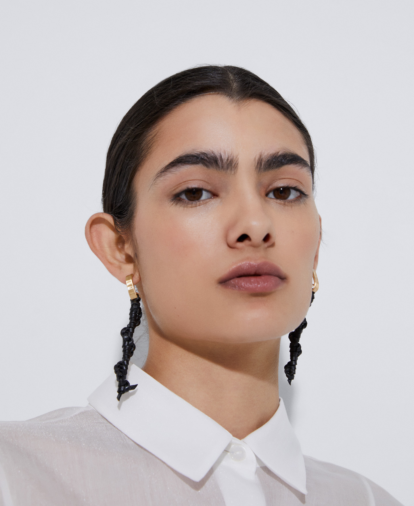 Braided leather earring image number 4