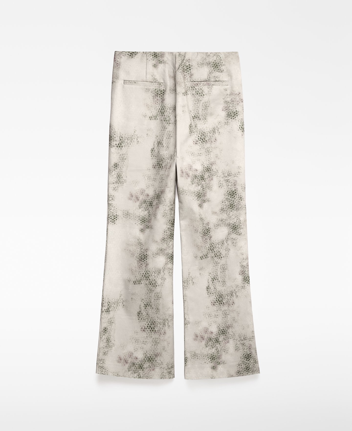 Printed flare trousers woman image number 5