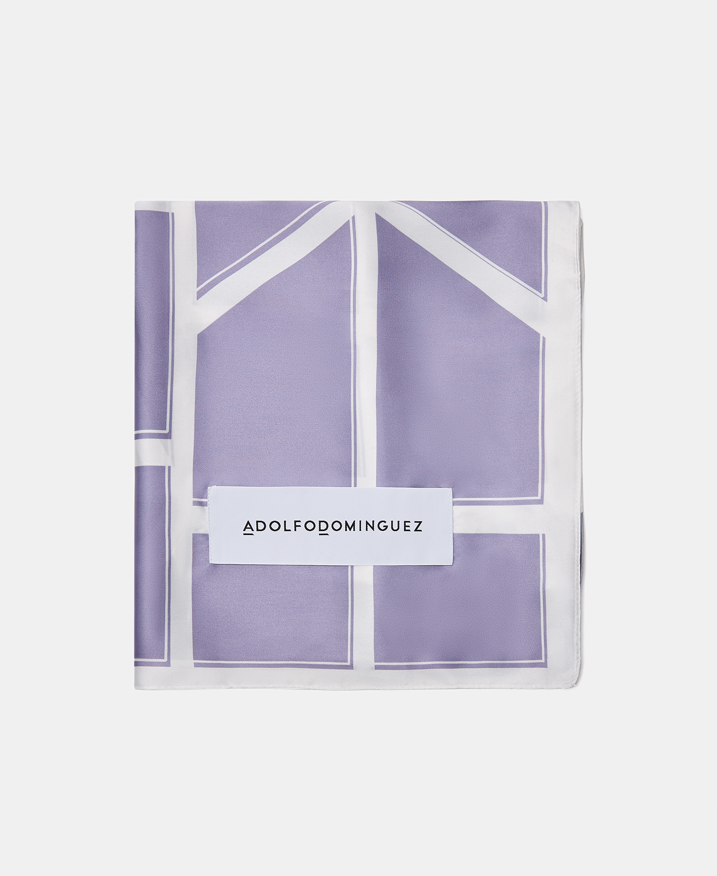 Straight printed scarf with logo image number 0