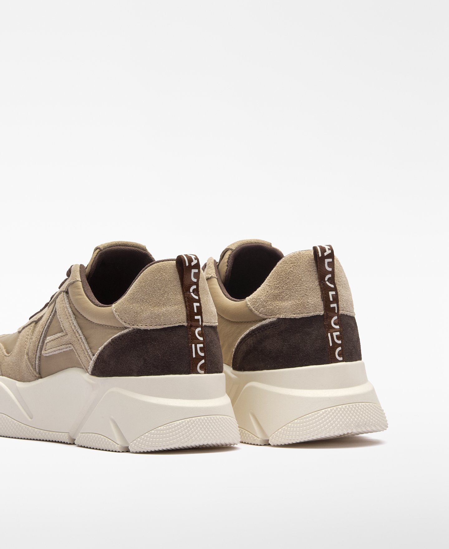 Suede and nylon platform sneaker woman image number 2