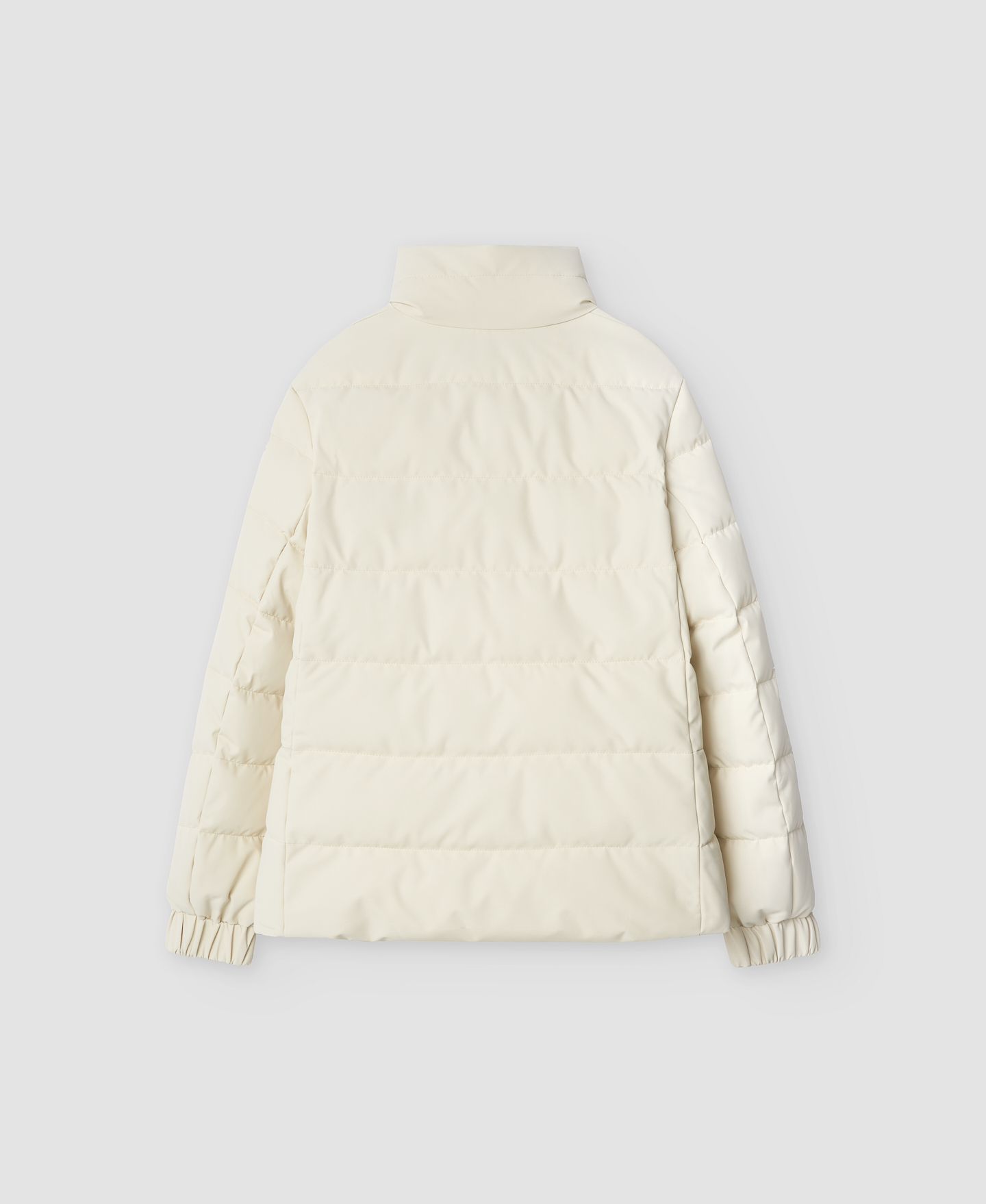 Beige padded fitted jacket woman image number 1