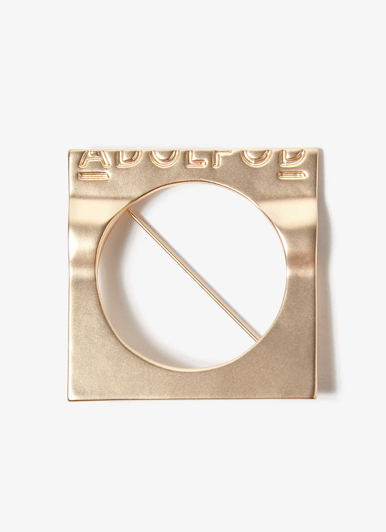 Squared metal brooch image number 0