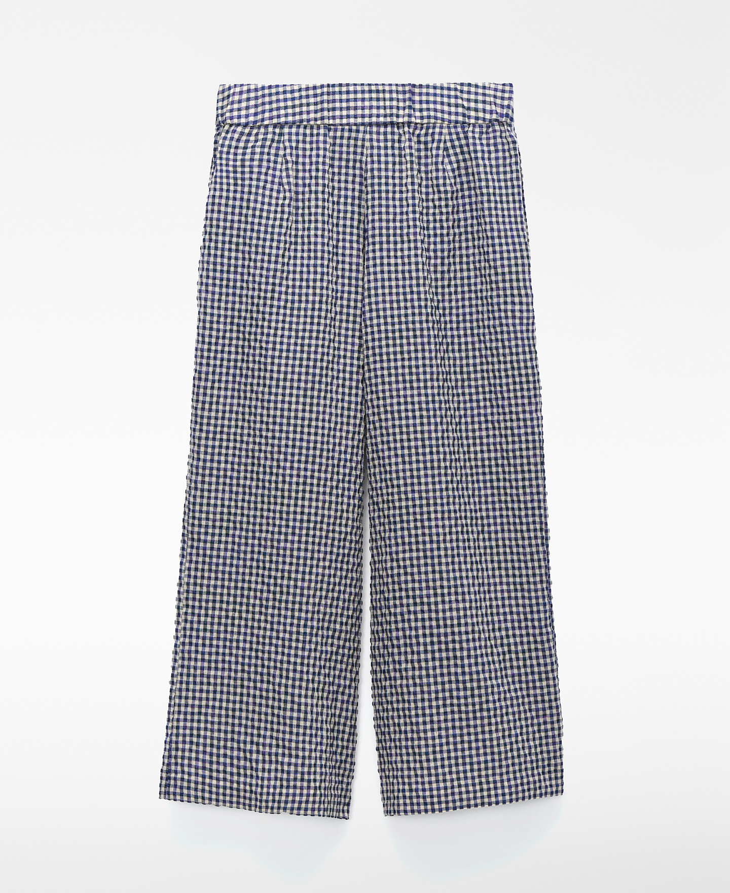 Gingham seersucker trousers image number 5