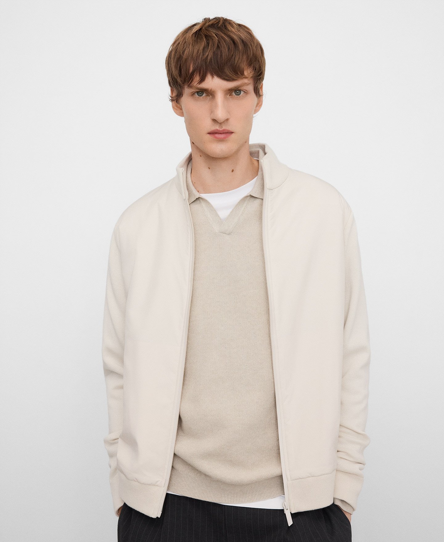 C&aacute;rdigan punto y nailon image number 0