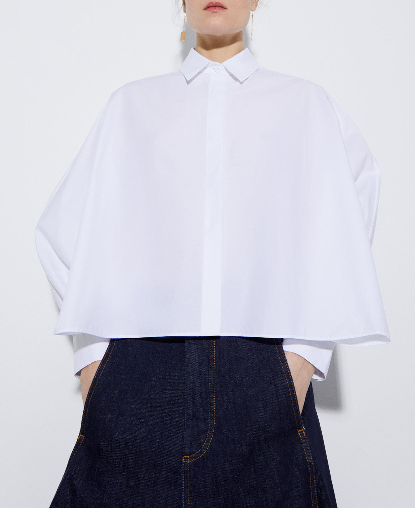 Wide sleeves cotton camisole image number 0