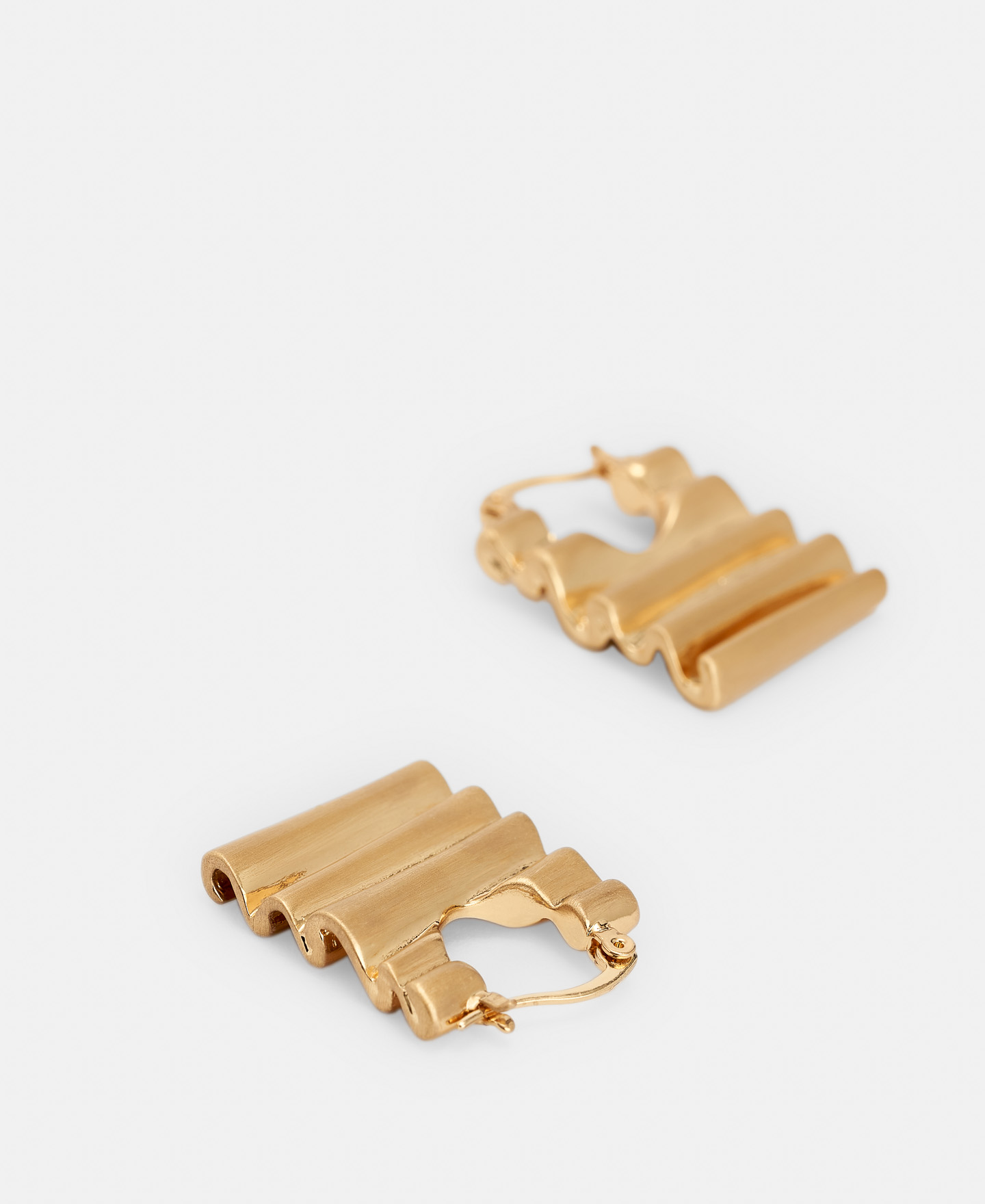 Zinc pleated earrings image number 2