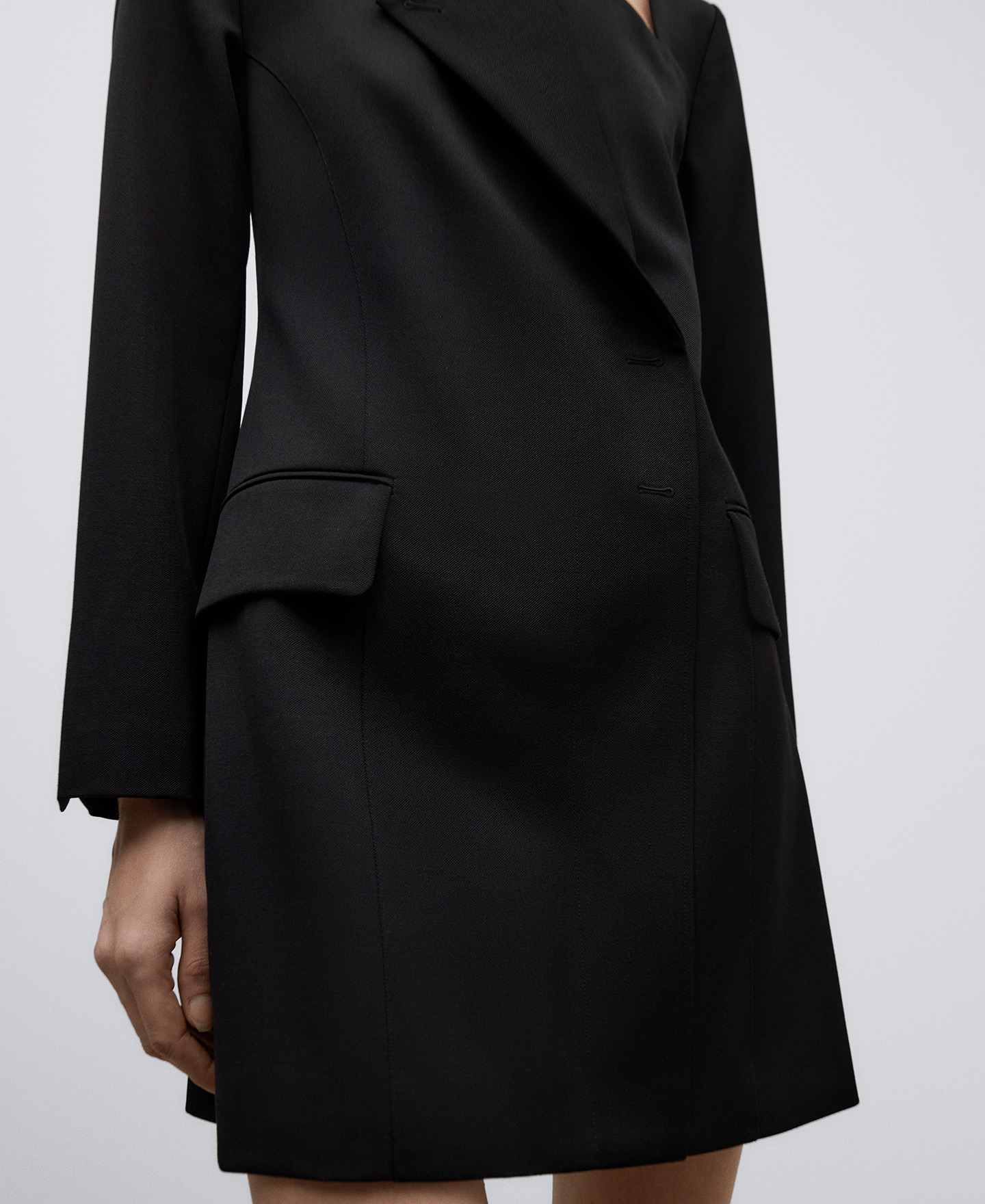 Black short dress woman image number 3