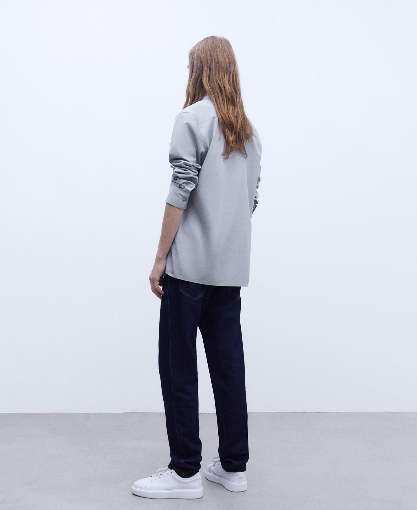 Organic cotton Mandarin collar shirt image number 2
