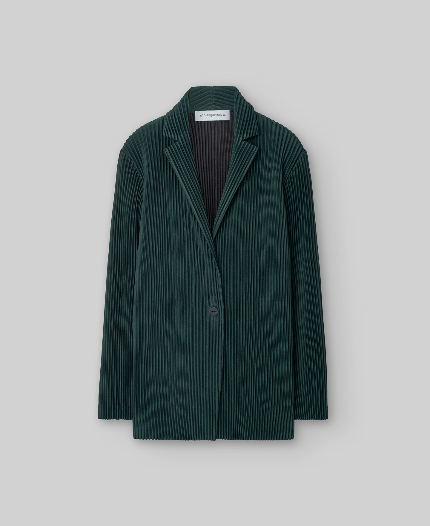 Blazer crinkle verde botella mujer image number 4