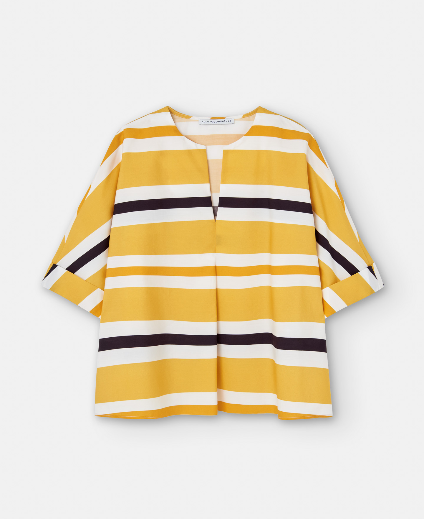 Striped cotton blouse image number 0