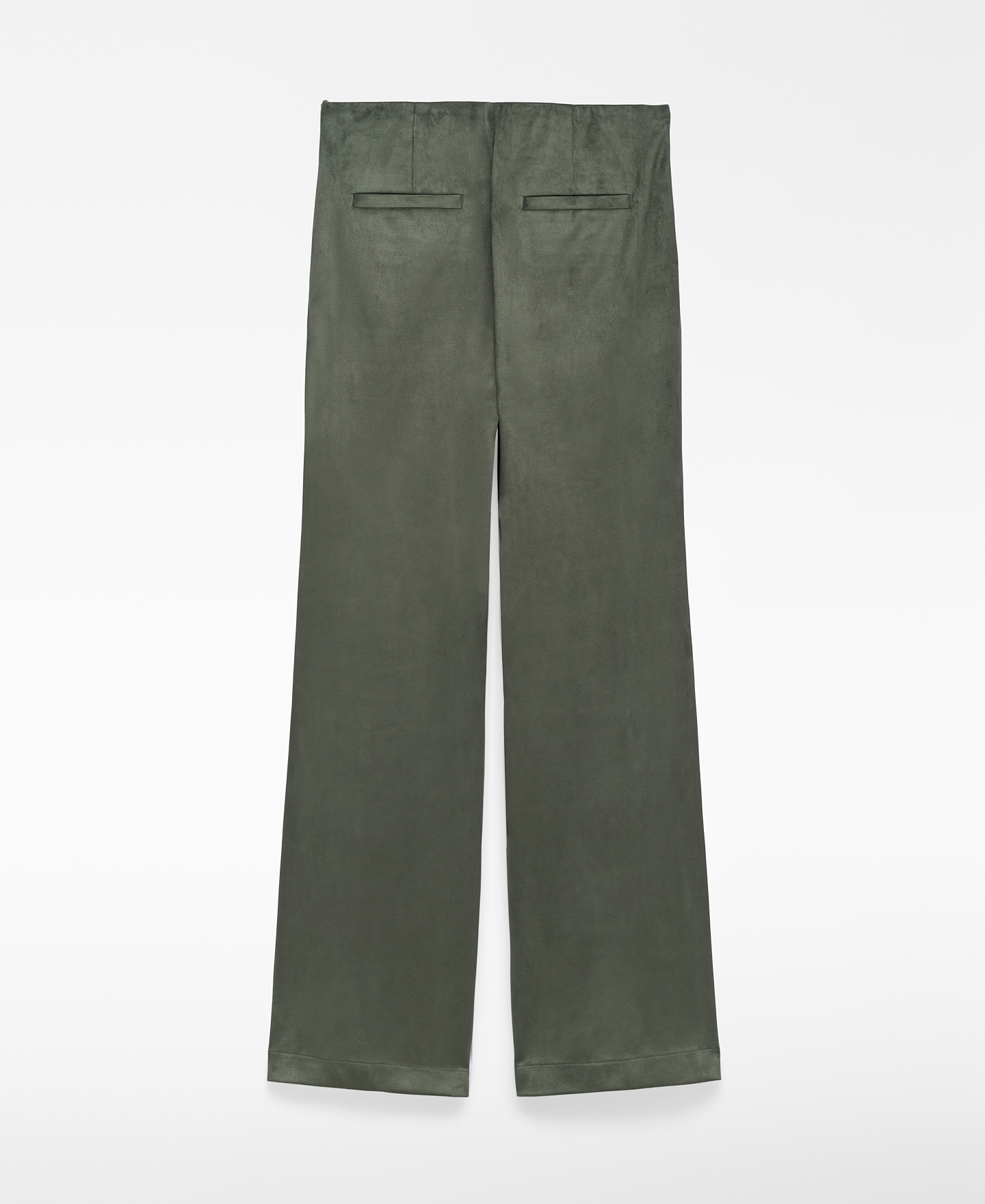 Faux suede flare trousers woman image number 5