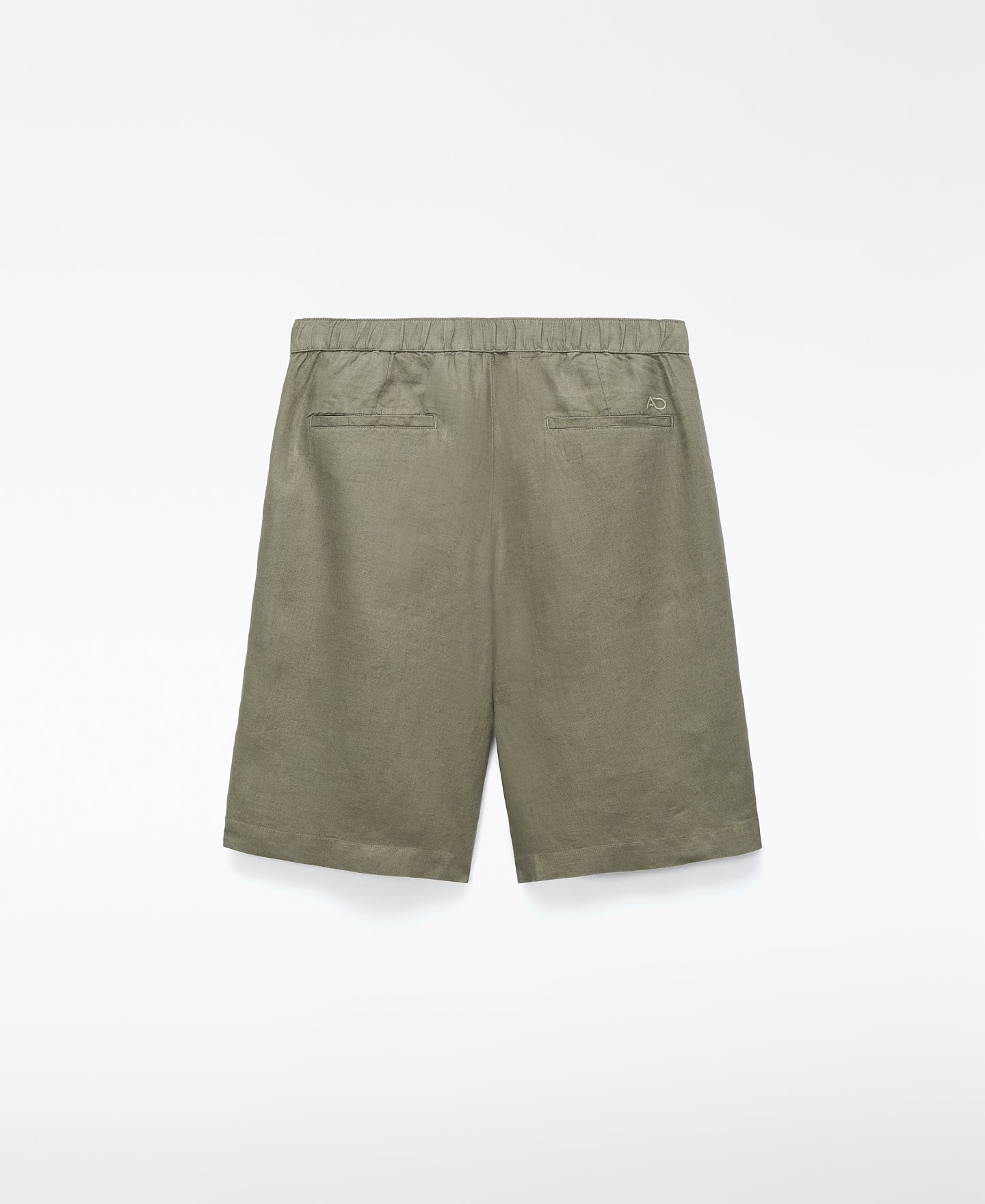 European linen pleated bermuda shorts image number 1