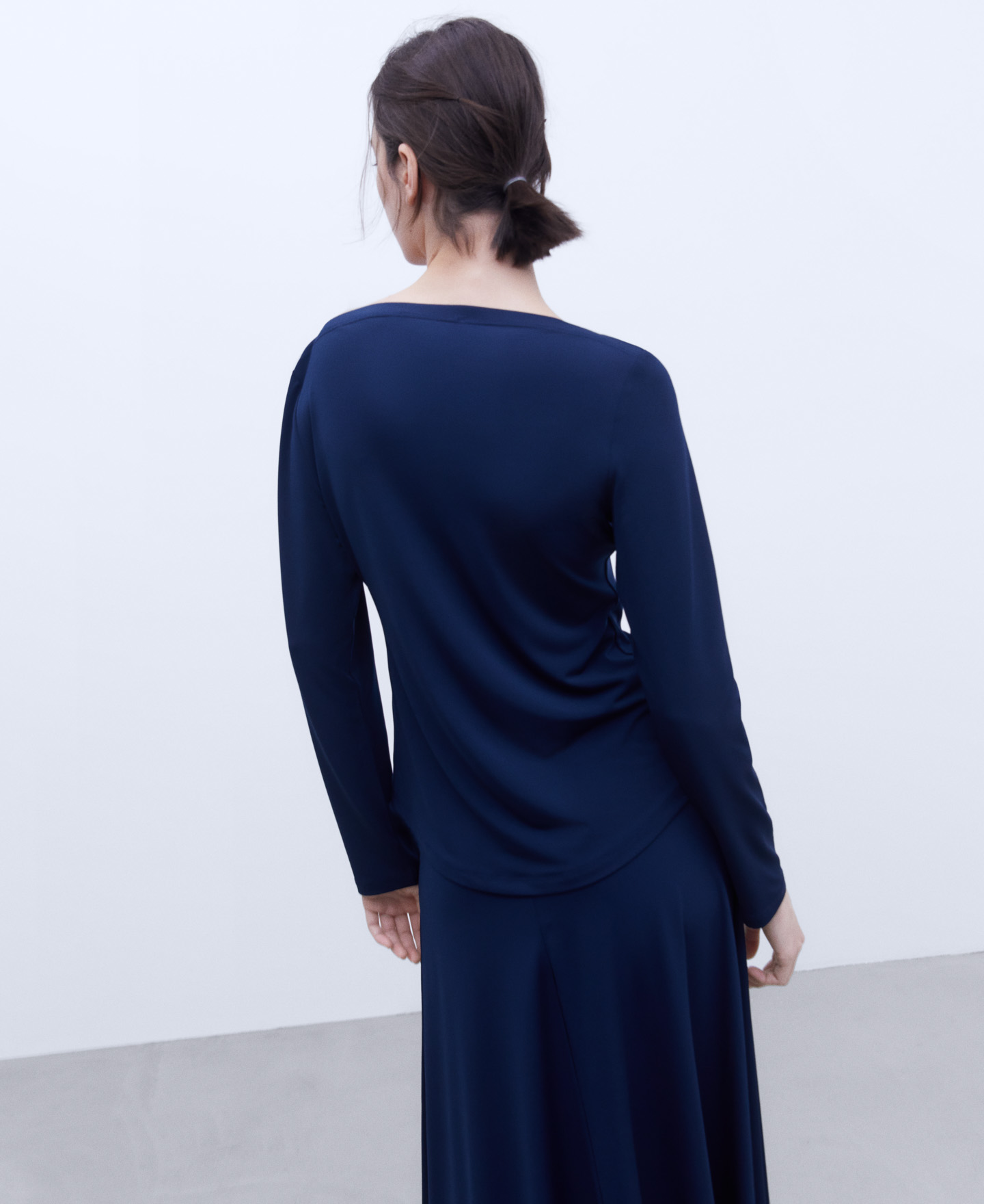 Bateau collar long sleeve t-shirt image number 2