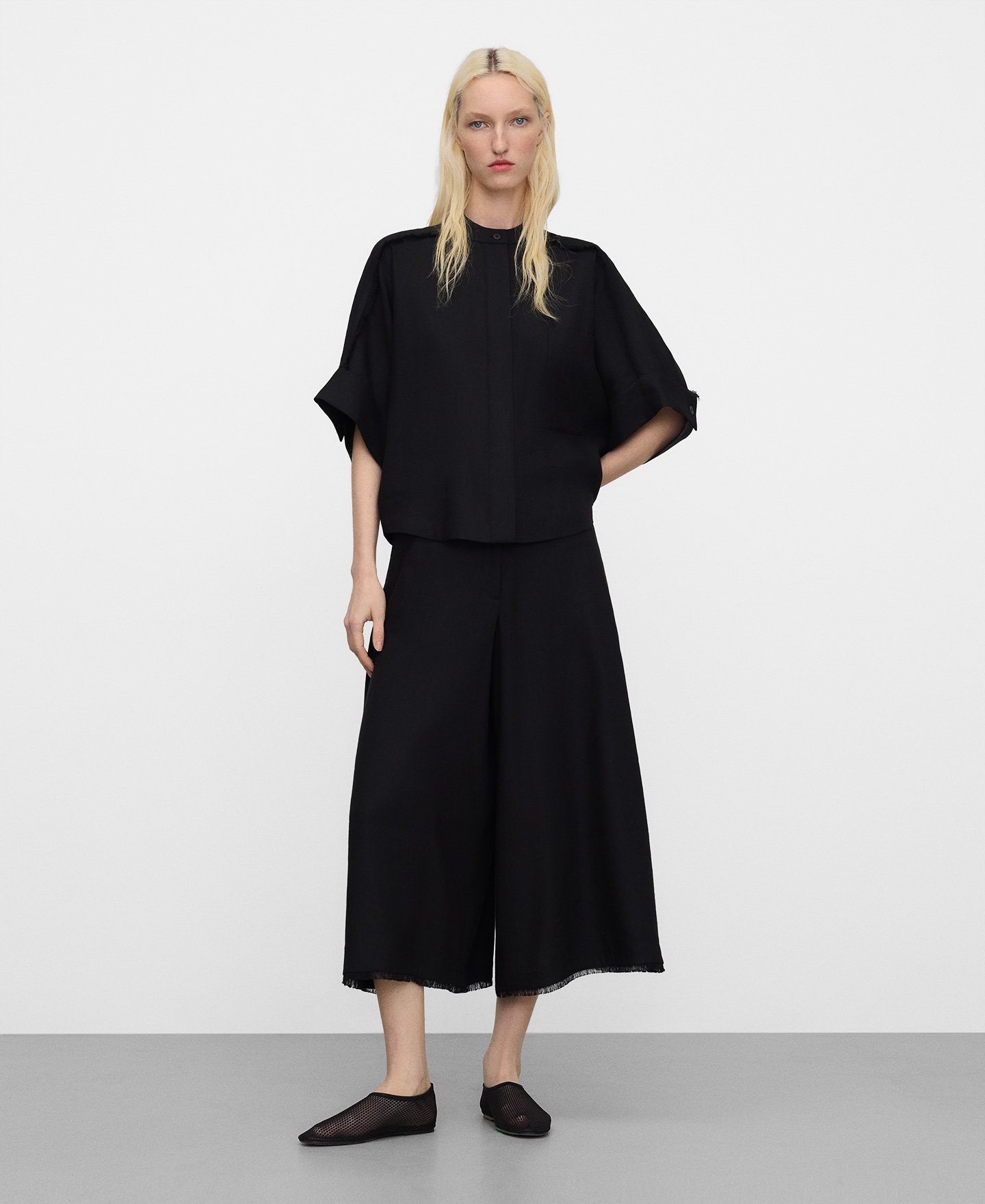 Fringed oversize shirt image number 1