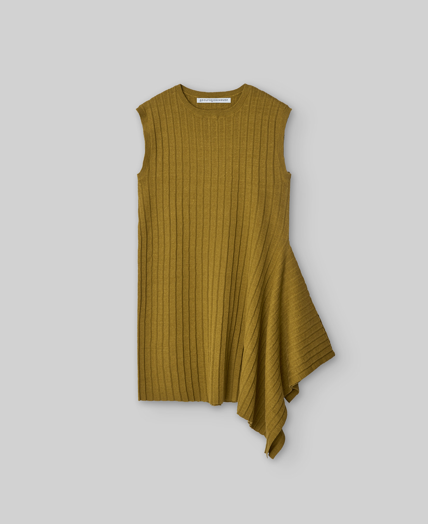 Asymmetrical pleated linen top woman image number 4