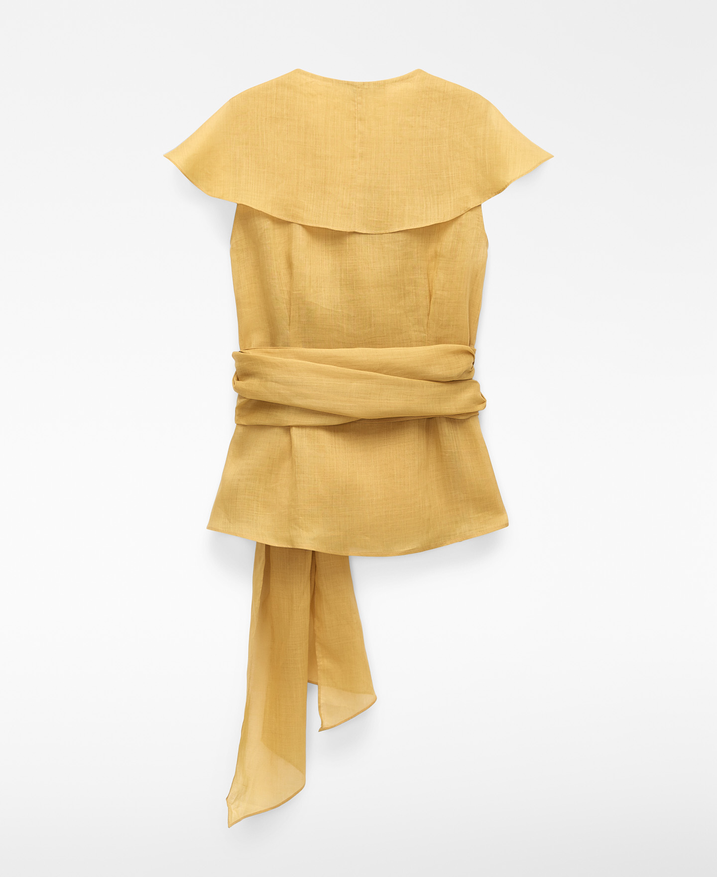 Ramie shawl collar wrap top image number 5