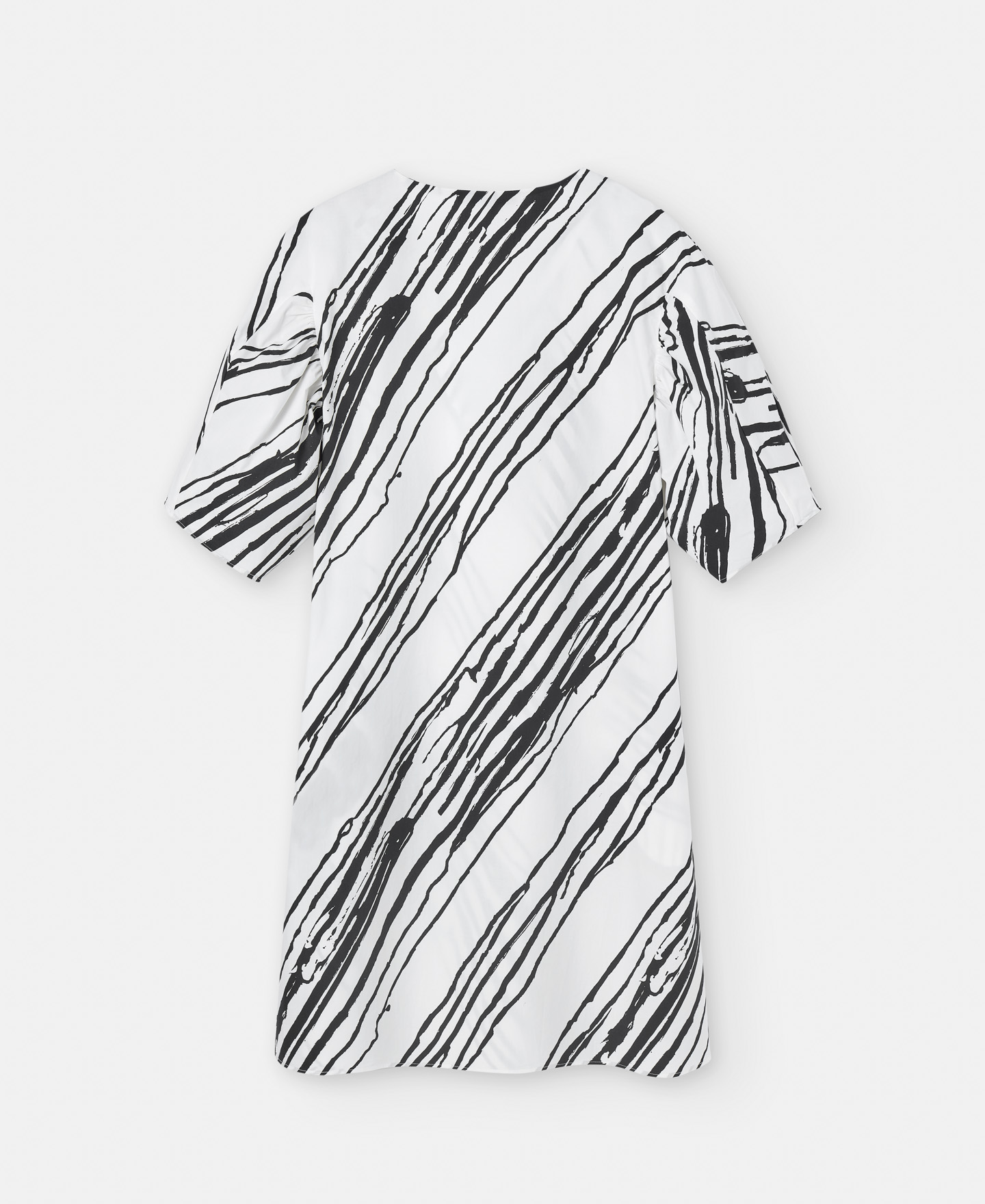Printed dress with puffed sleeves image number 5