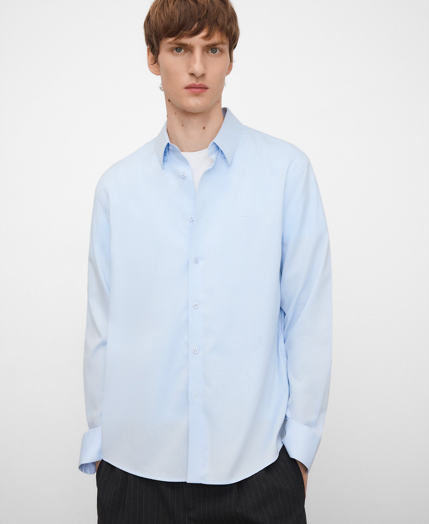 Non-Iron regular fit shirt man image number 0