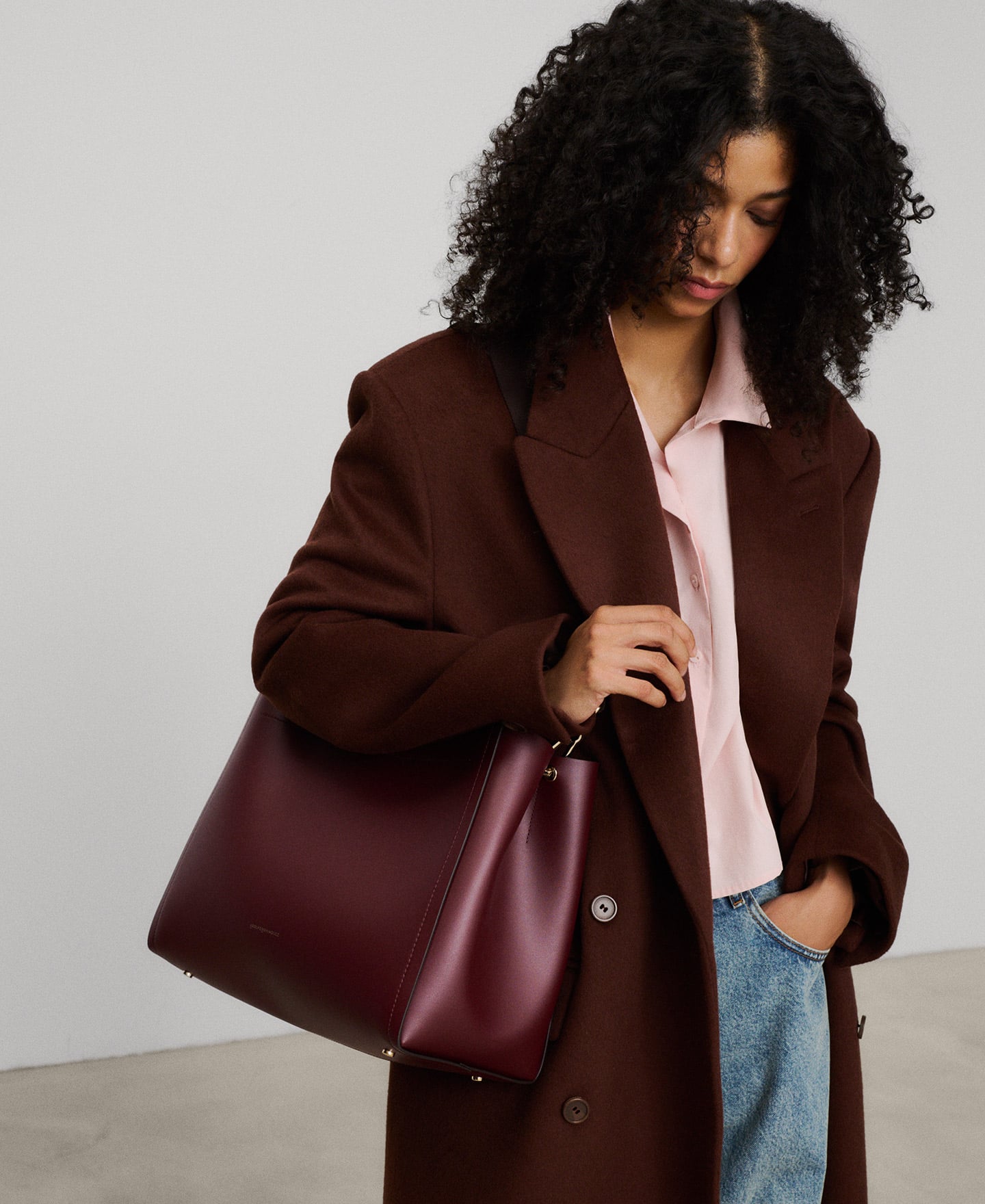 Bolso shopper horizontal Mica piel image number 6