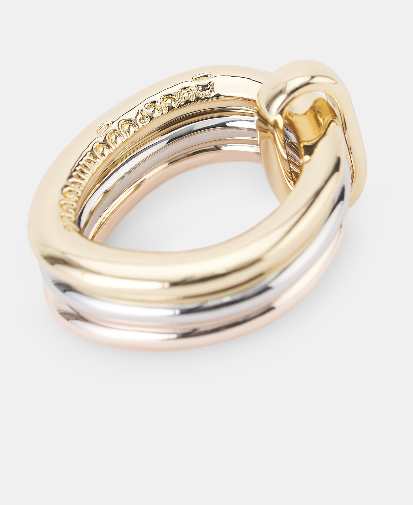 Gold plated organic double ring image number 2