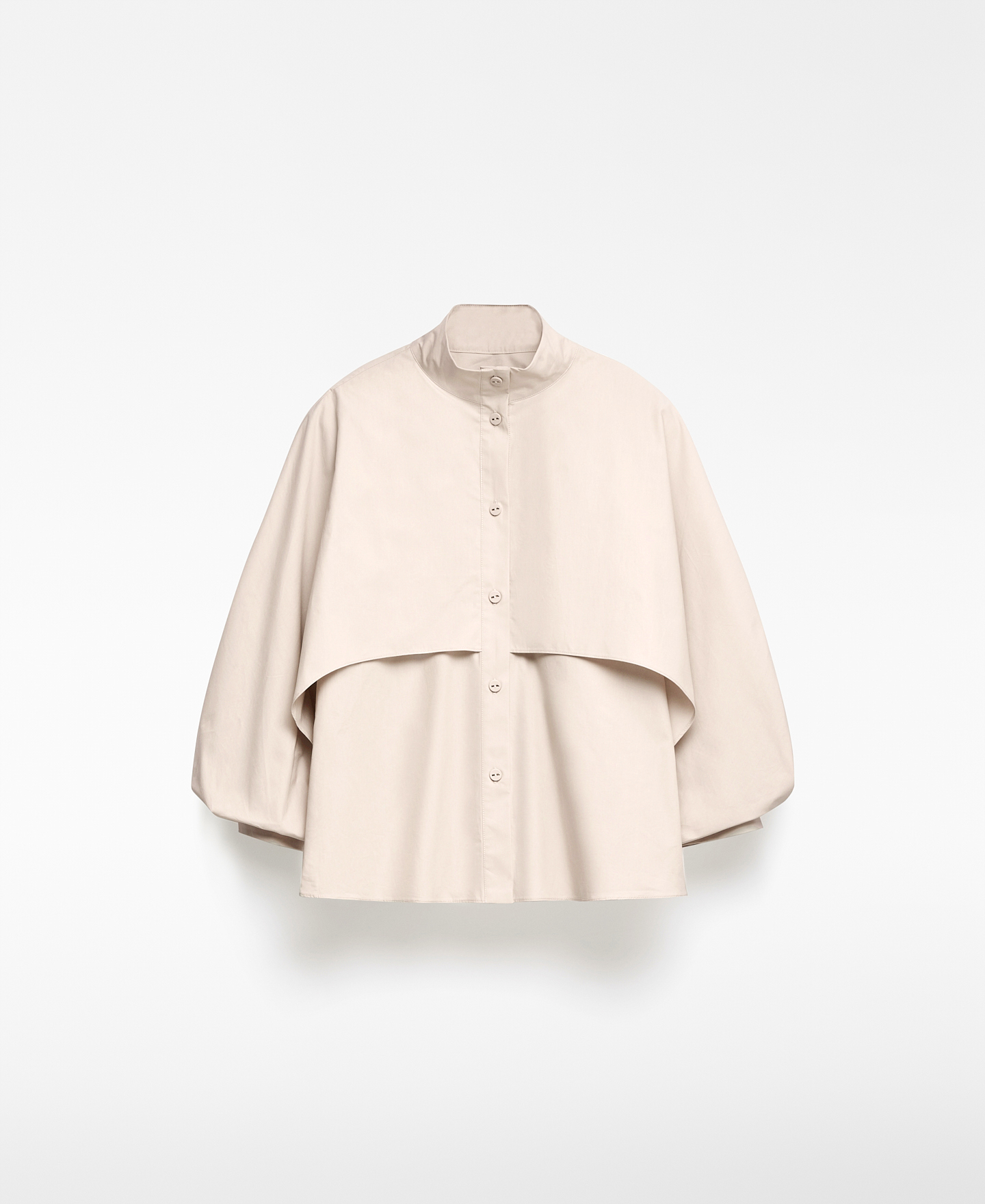 Straight shirt with capelet woman image number 4