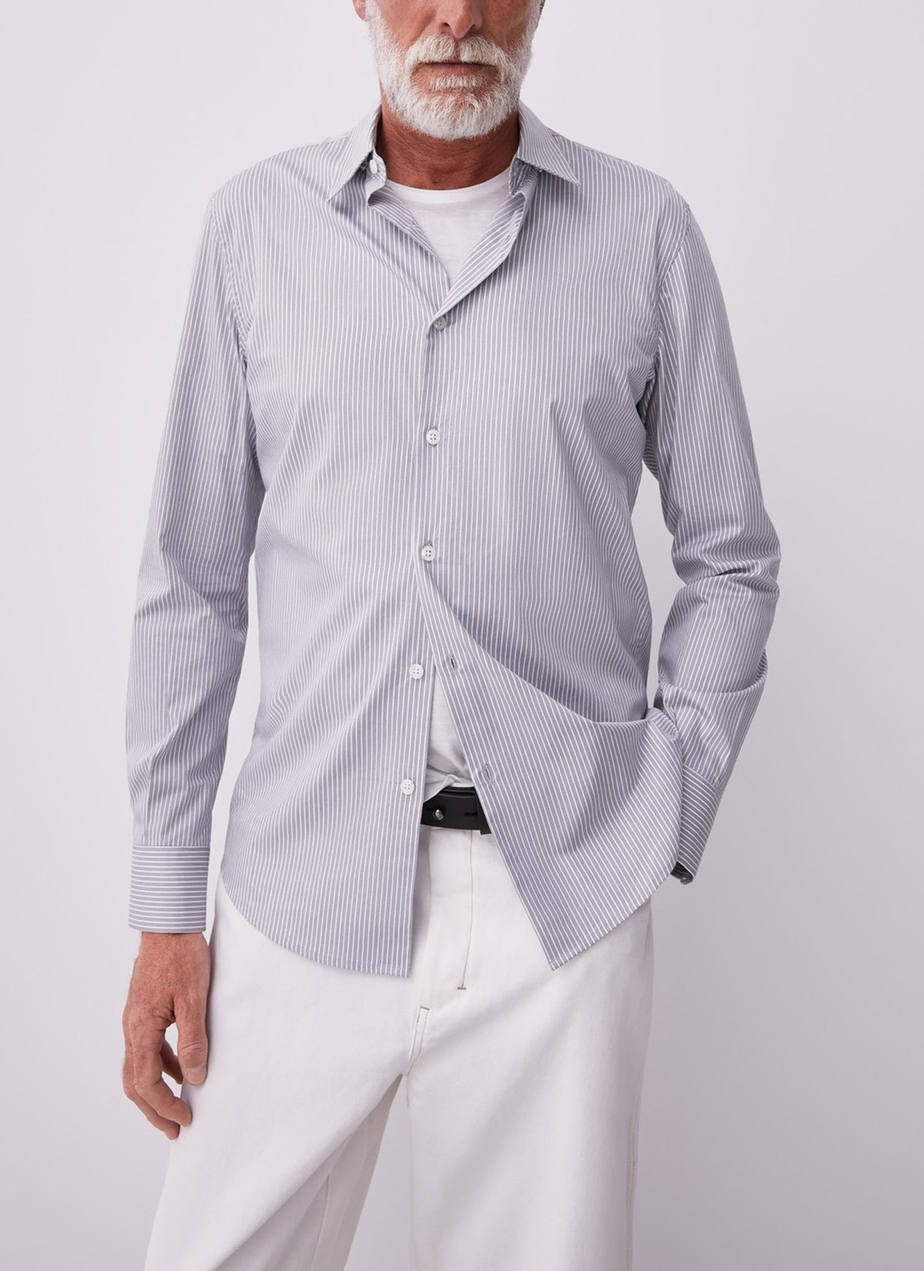 Striped cotton shirt image number 0