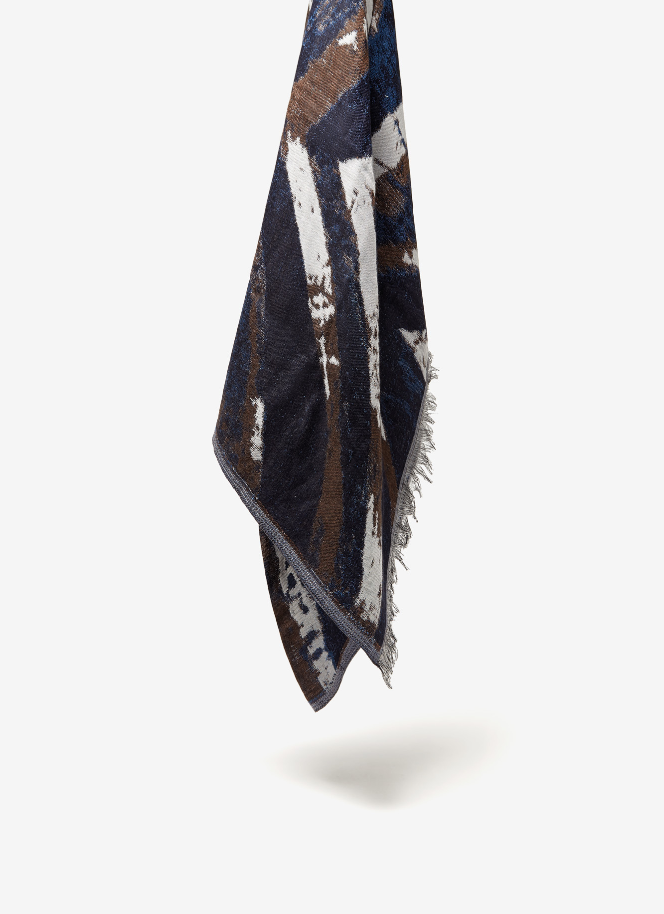 Foulard jacquard con estampado pincelada image number 1