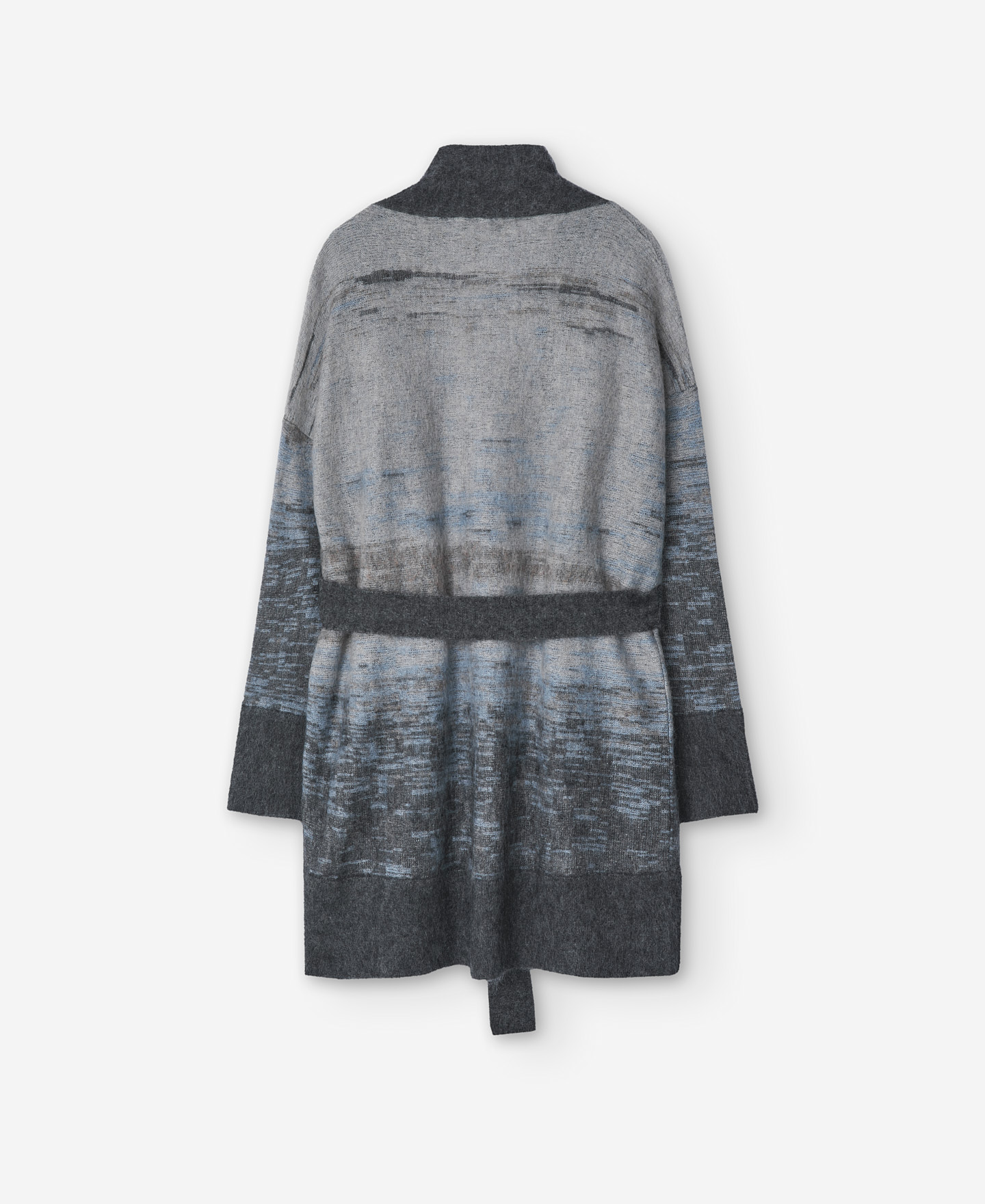 Grey melange jacquard jacket for women image number 5