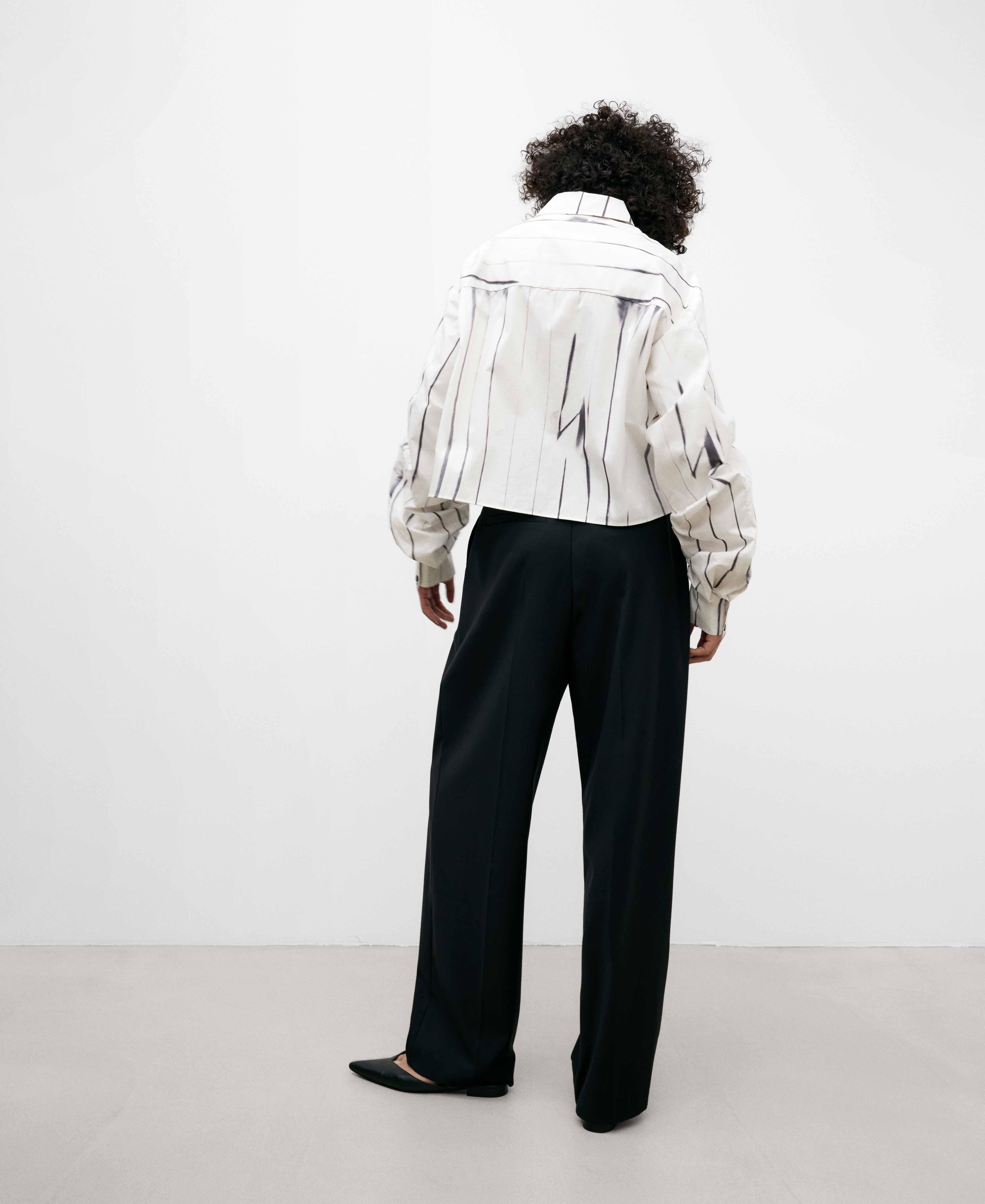 Camisa corta estampada mujer en algodón image number 2