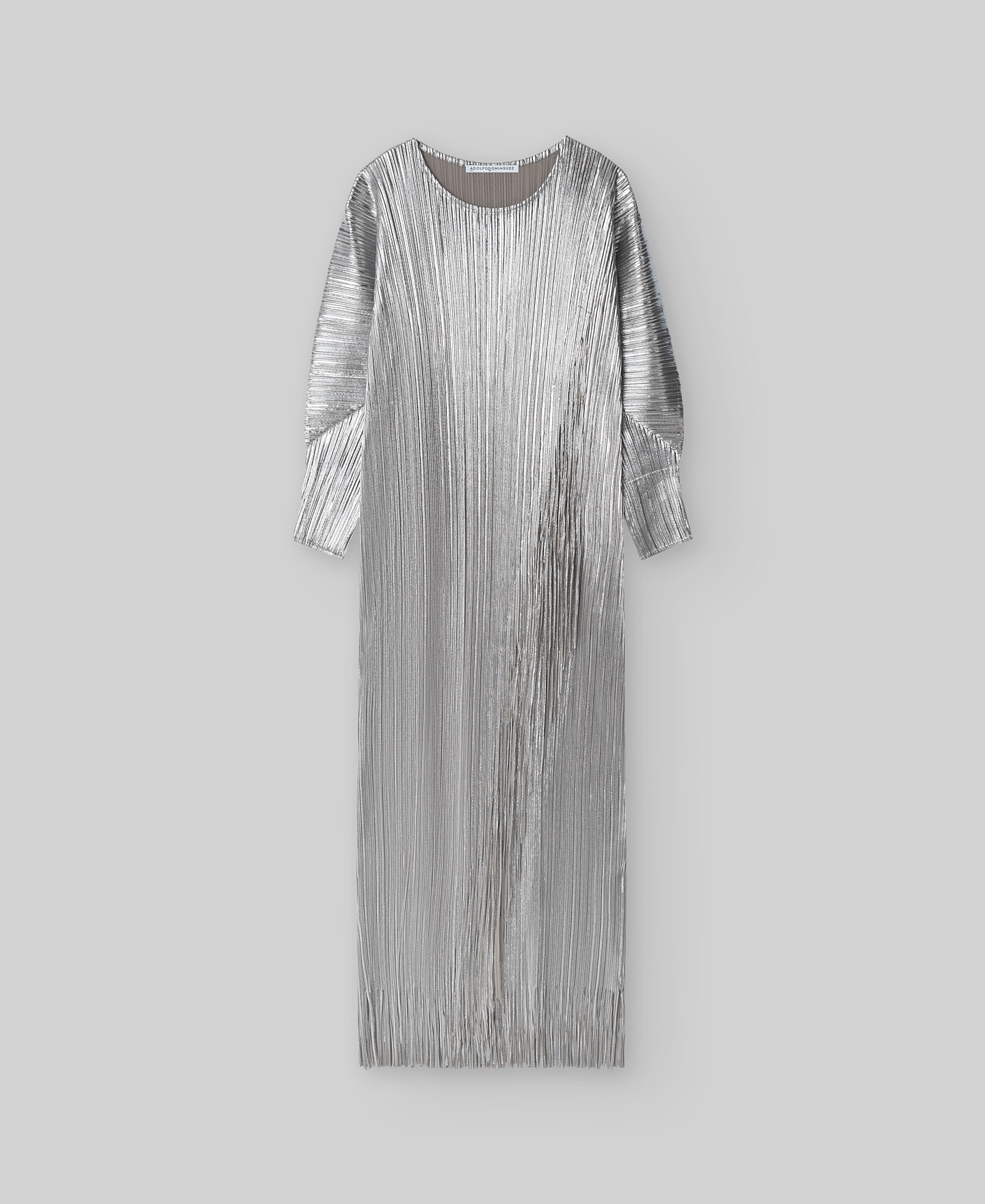 Silver crinkle dress woman image number 4