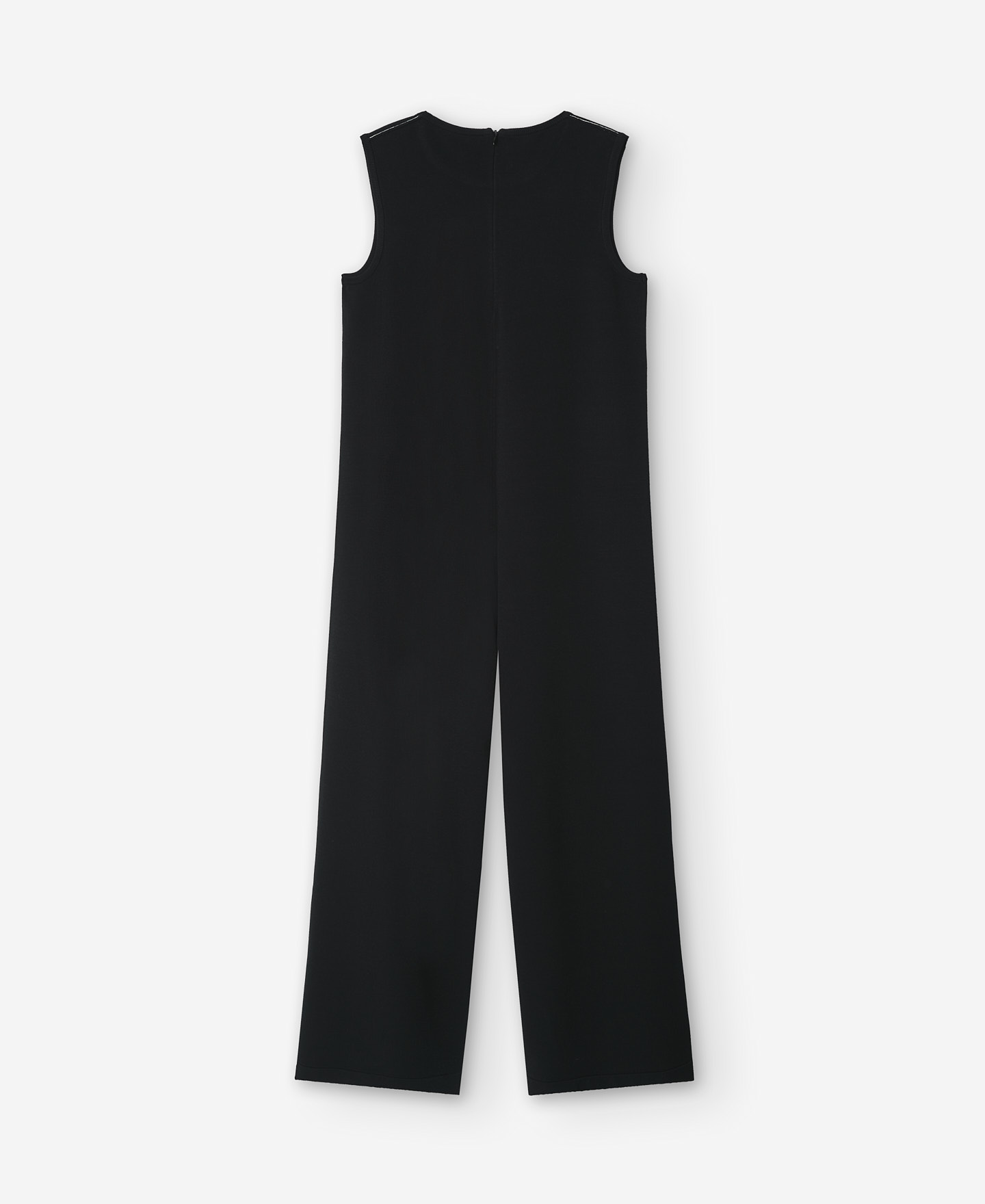 Black cerrojillo knitted jumpsuit woman image number 5