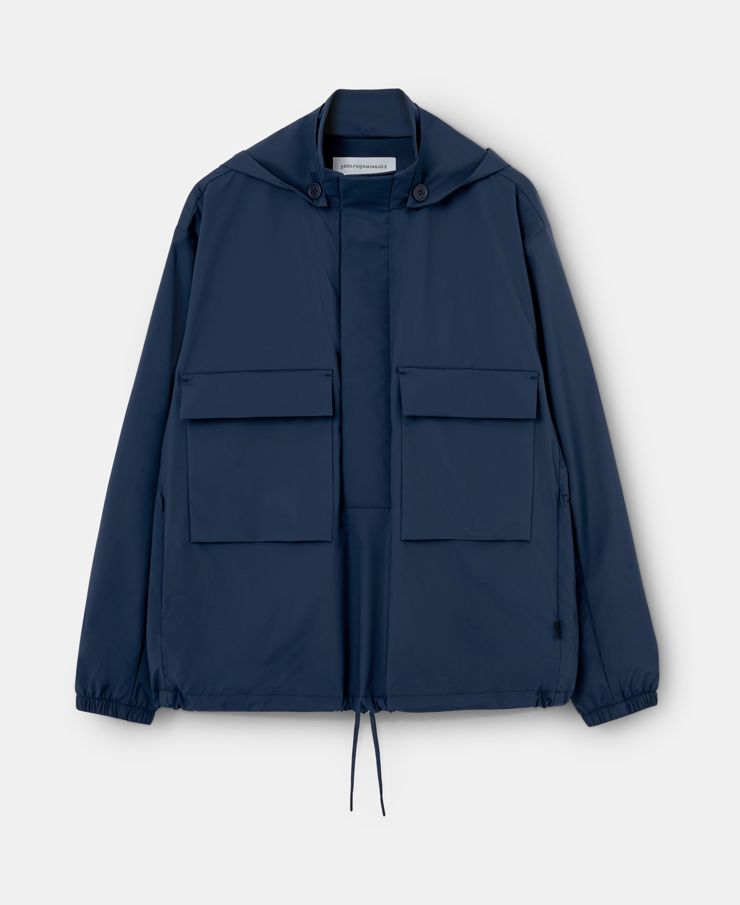 Nylon pullover with removable hood image number 4