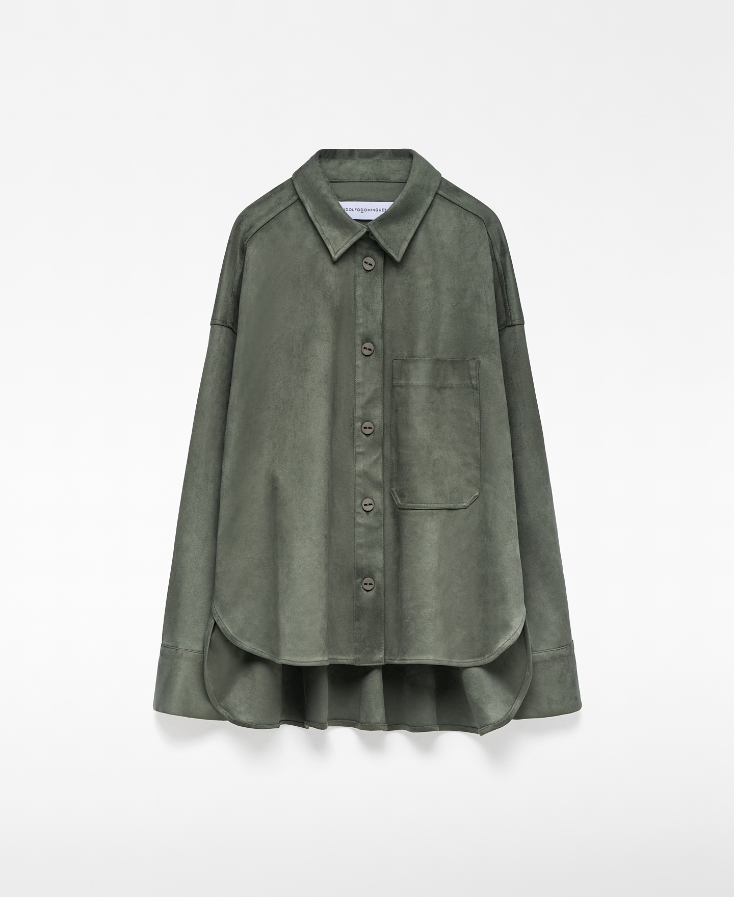 Faux suede overshirt woman image number 4