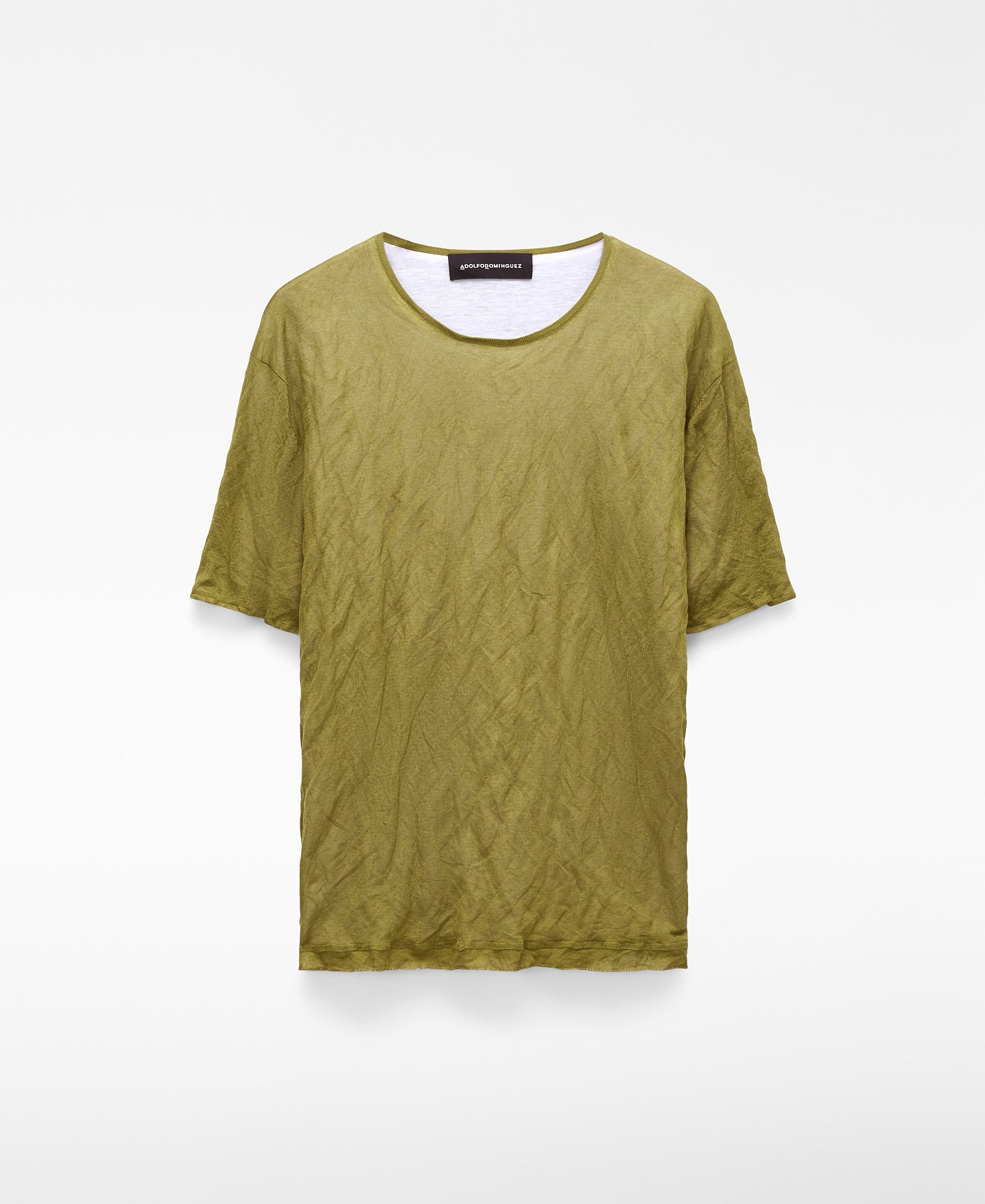 Double-layer wrinkled-effect T-shirt image number 4