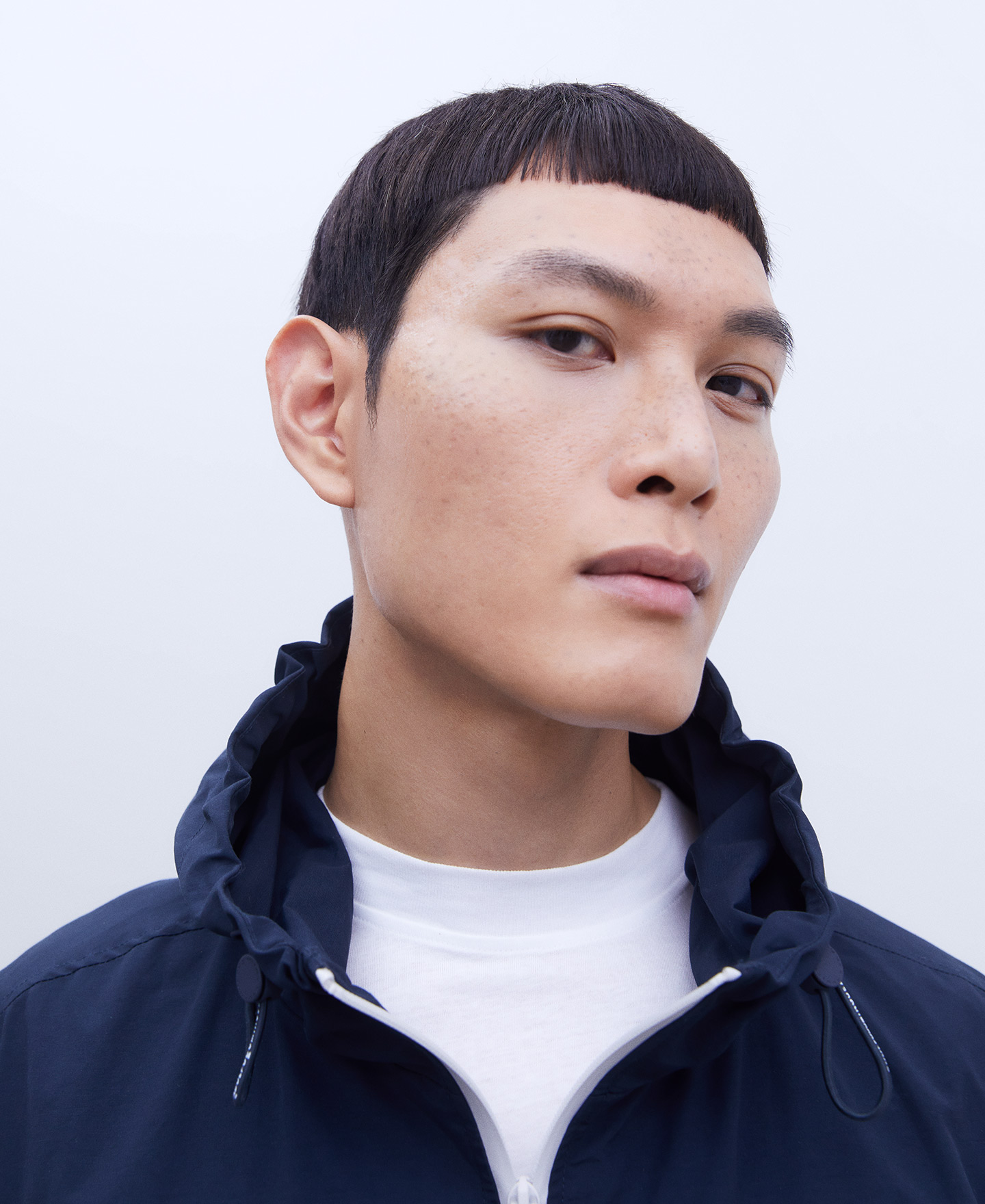 Two-colour nylon and cotton windbreaker image number 3