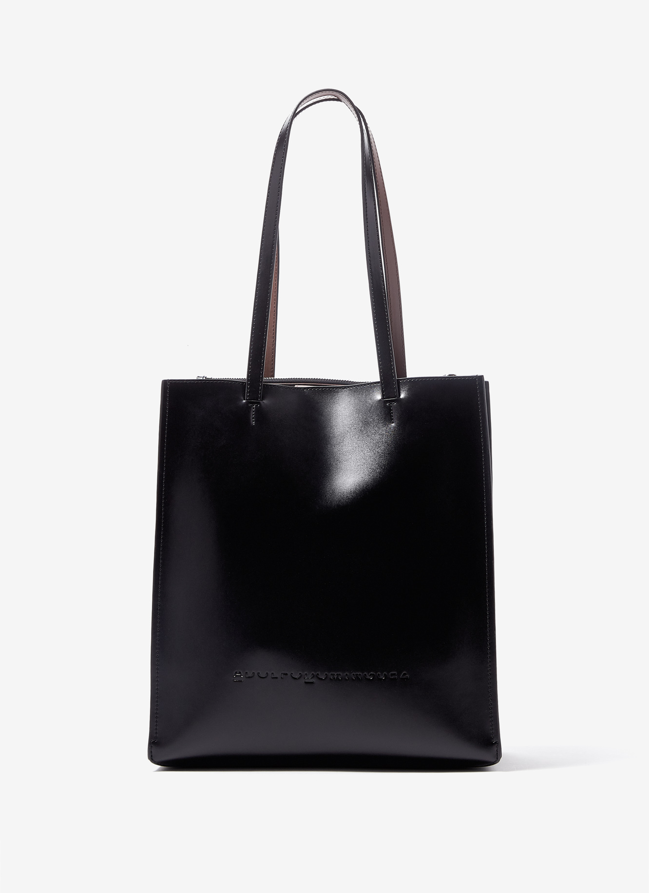 Shopper en piel vaqueta brillo image number 0