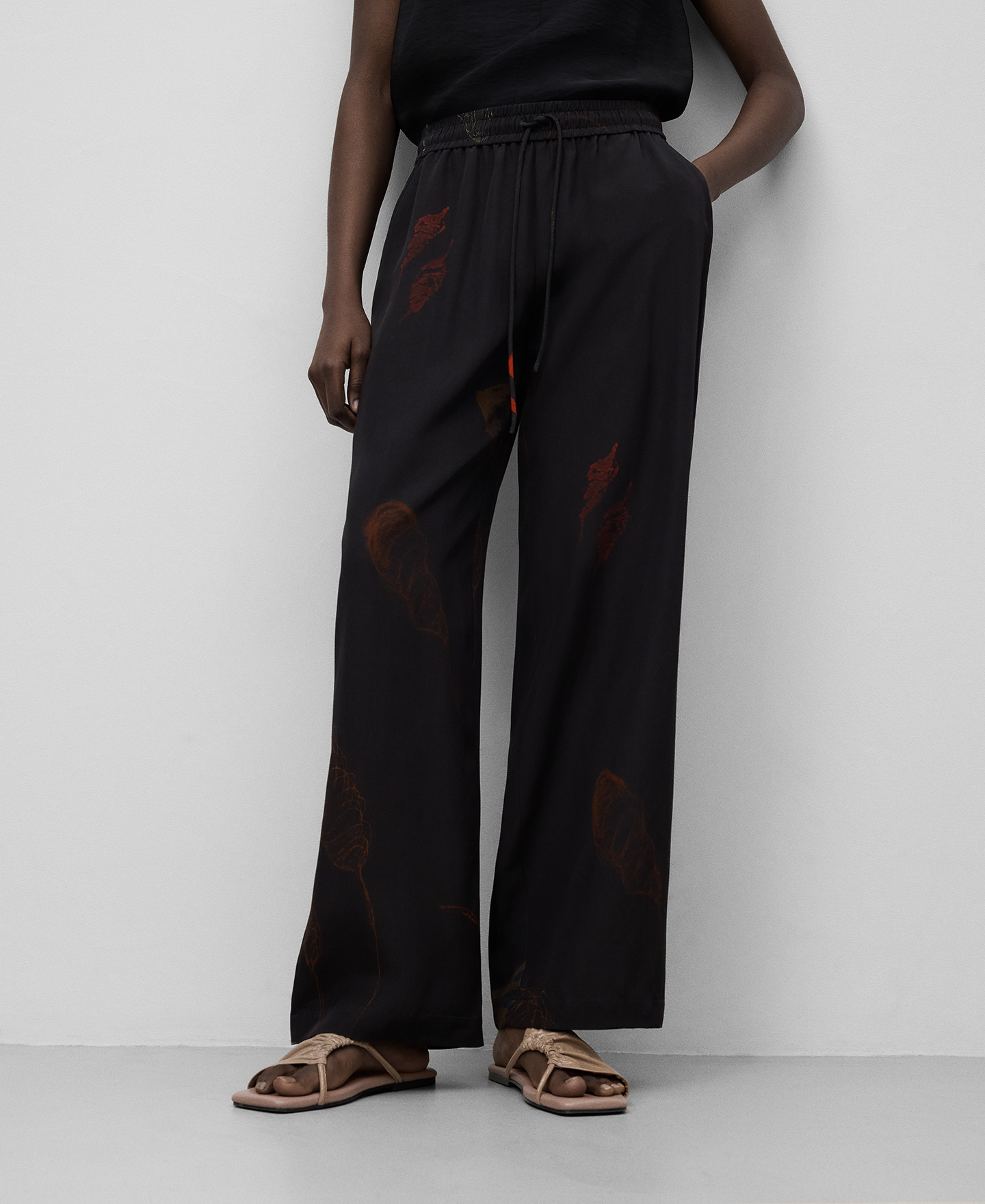Printed pyjama trousers woman image number 0