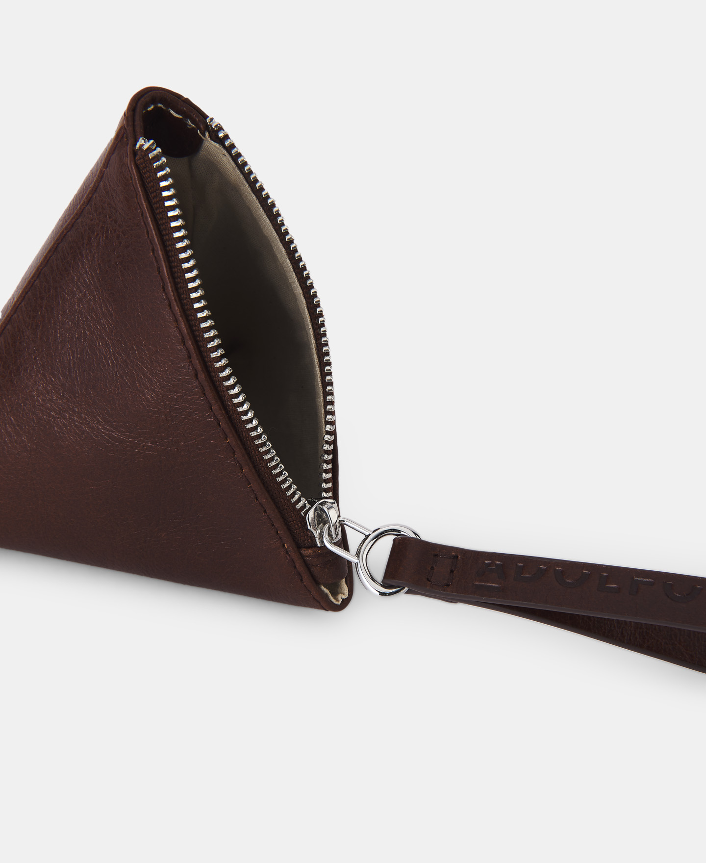 Triangular wallet in grained leather image number 2