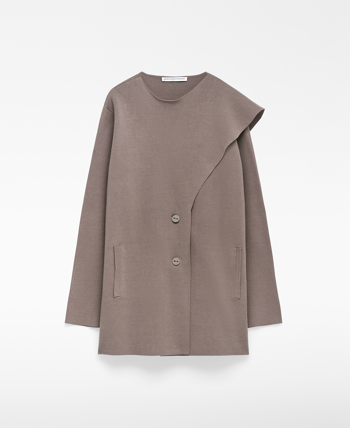 Chaqueta punto cuello bufanda mujer image number 4