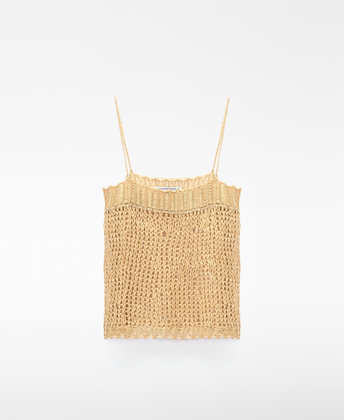 Top tirantes punto desagujado cupro image number 4