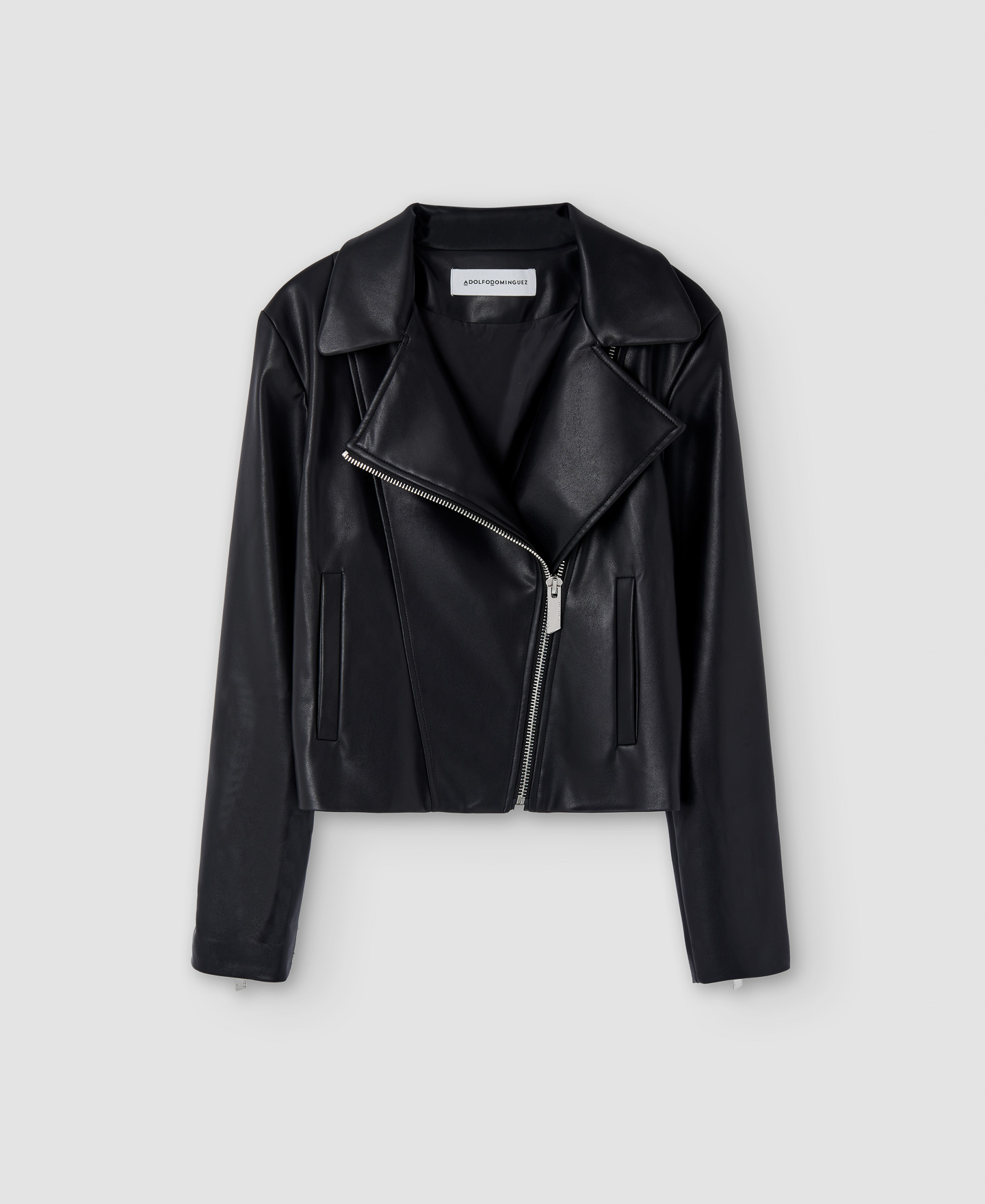 Chaqueta biker en poliéster reciclado image number 2
