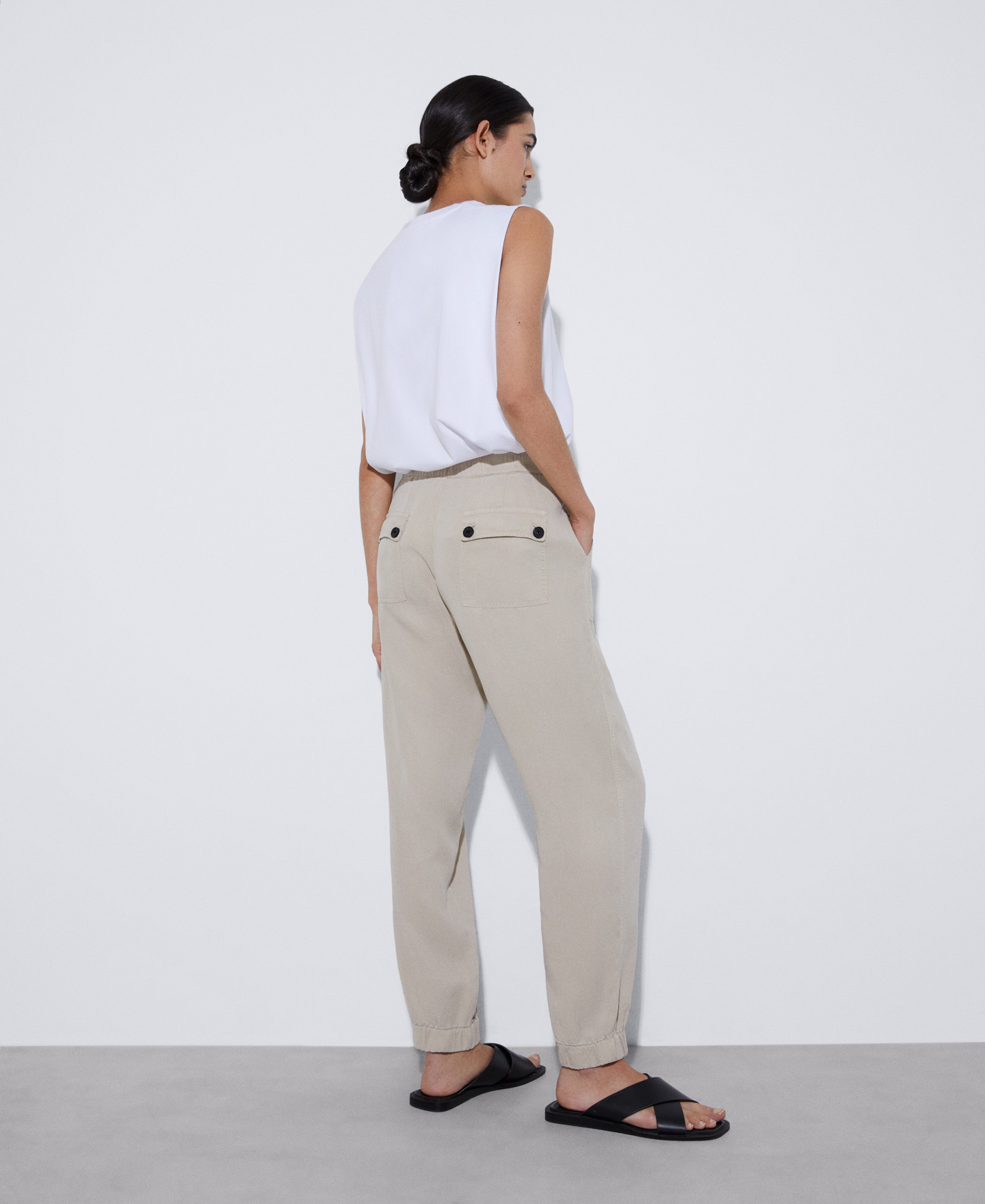 Tencel™ lyocell jogger trousers image number 2