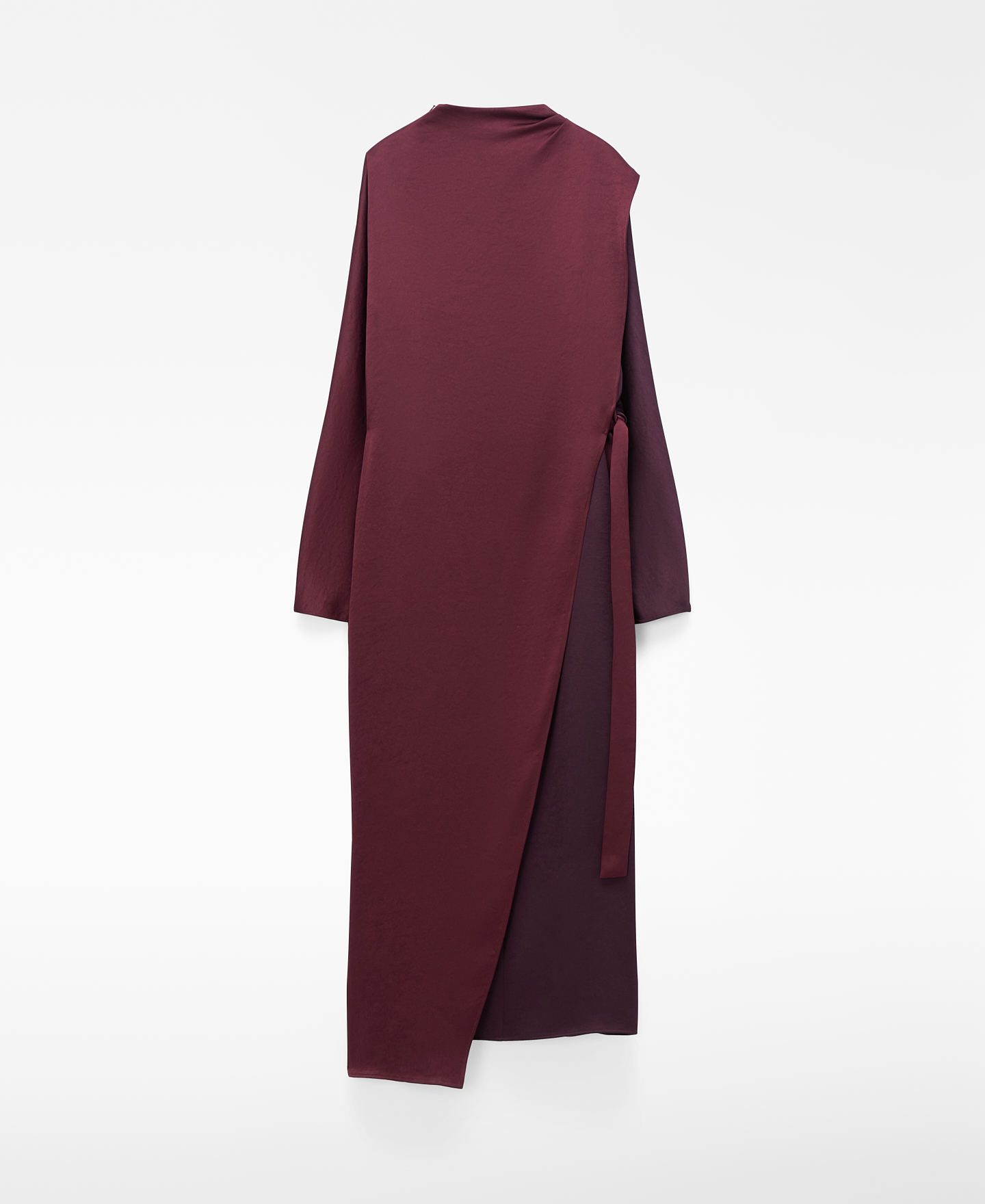 Vestido largo asim&eacute;trico doble capa image number 7