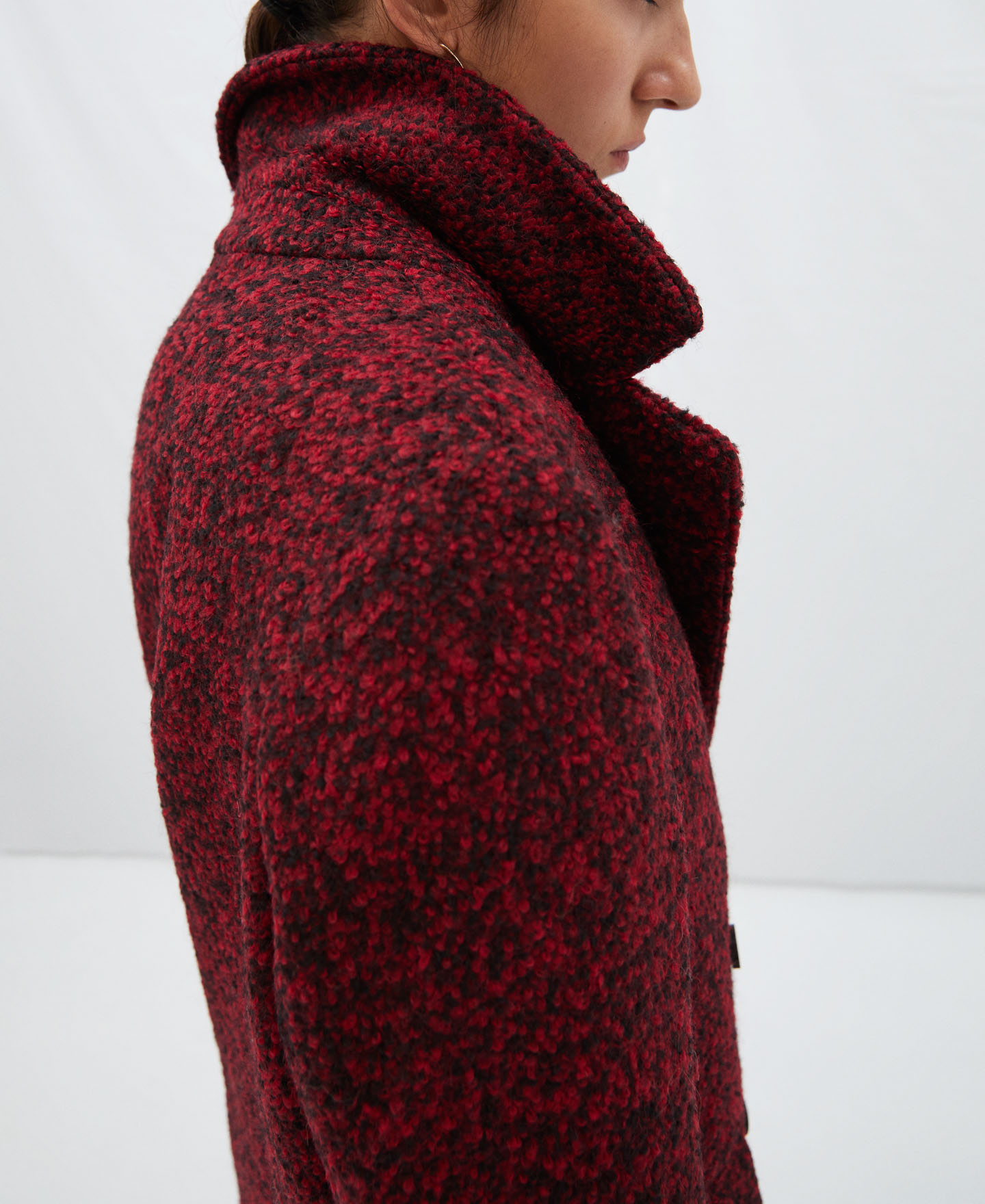 Tailored boiled wool coat image number 3