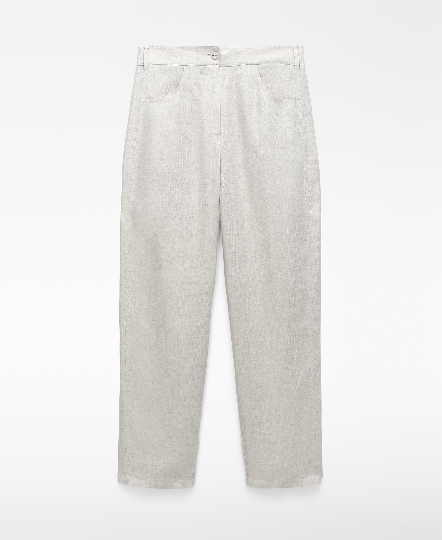 Barrel fit linen trousers image number 4